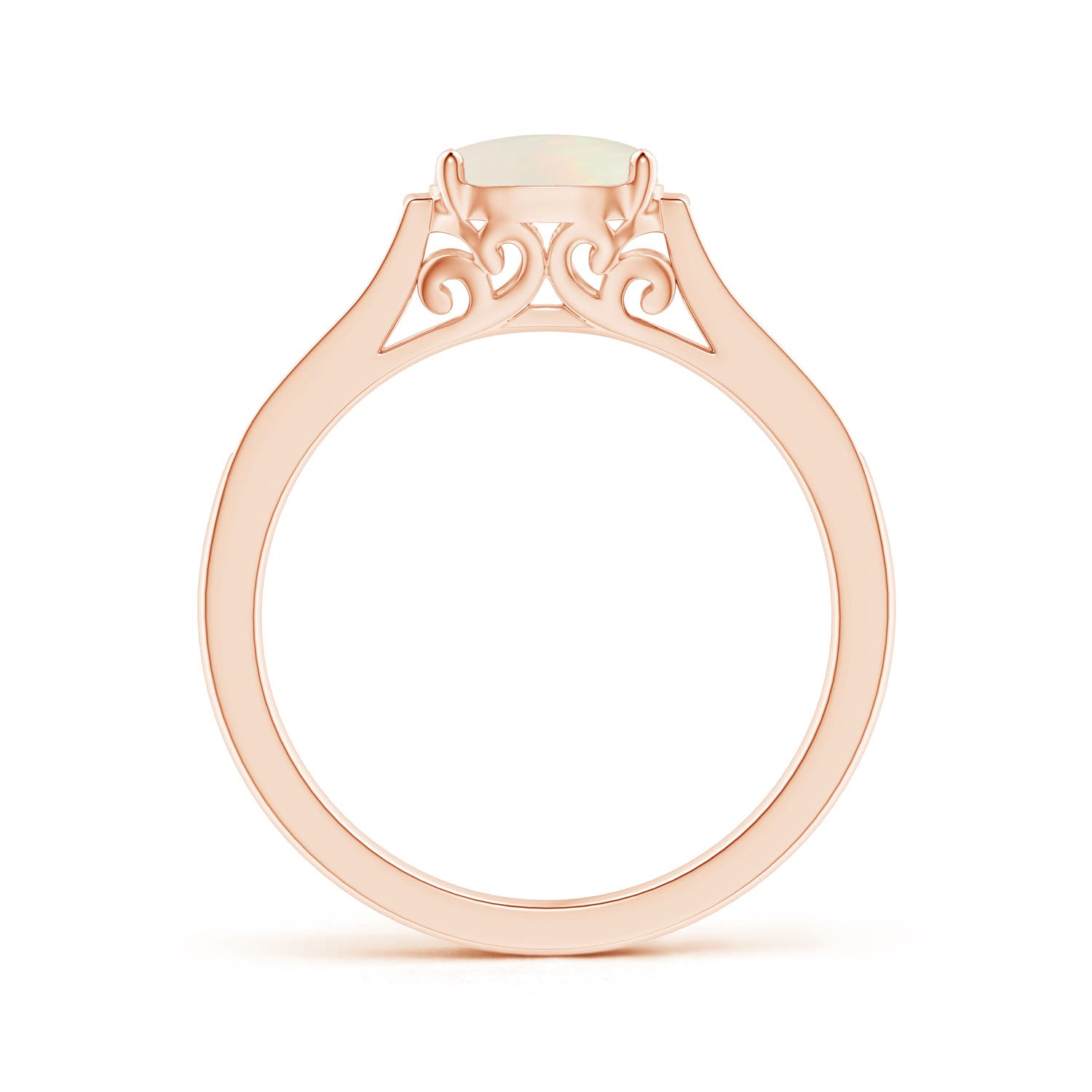 A - Opal / 0.57 CT / 14 KT Rose Gold