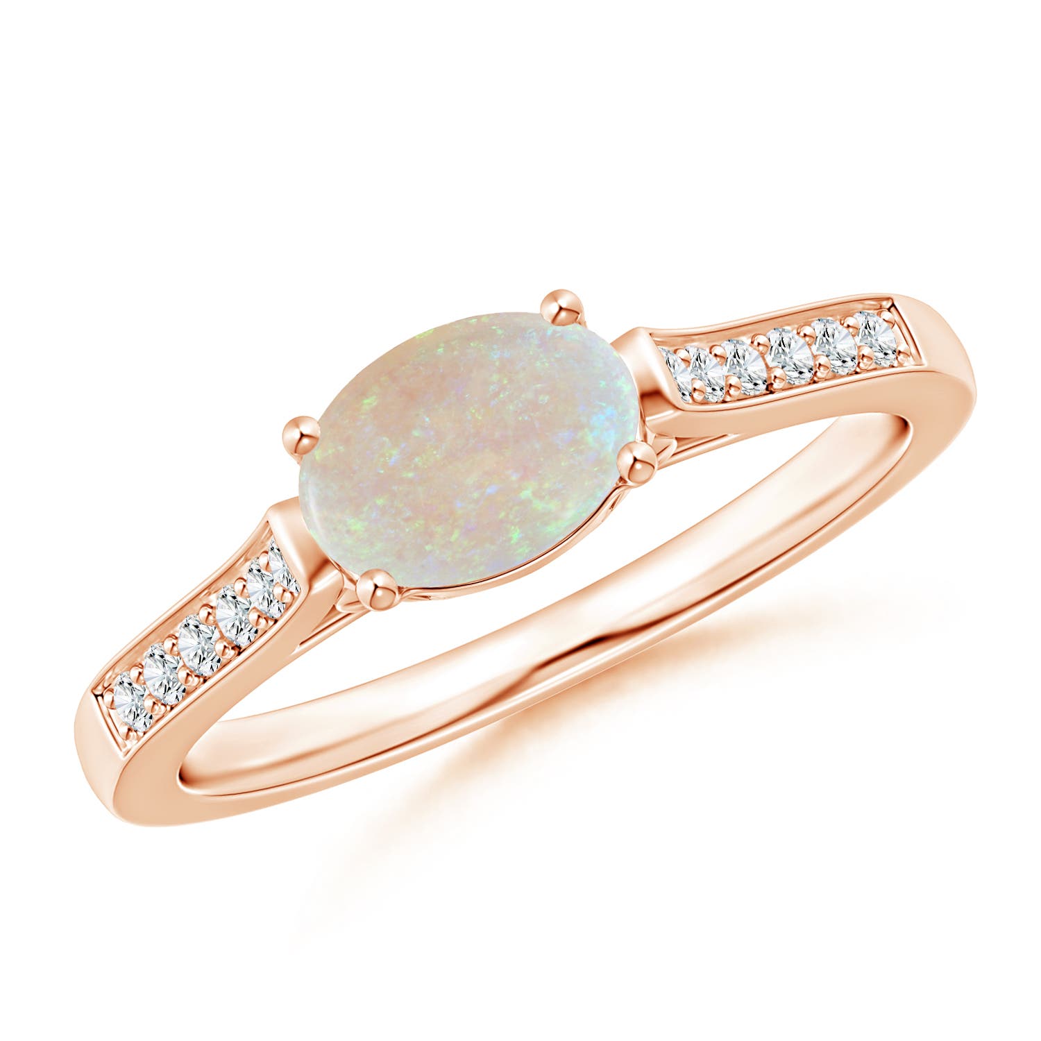 AA - Opal / 0.57 CT / 14 KT Rose Gold