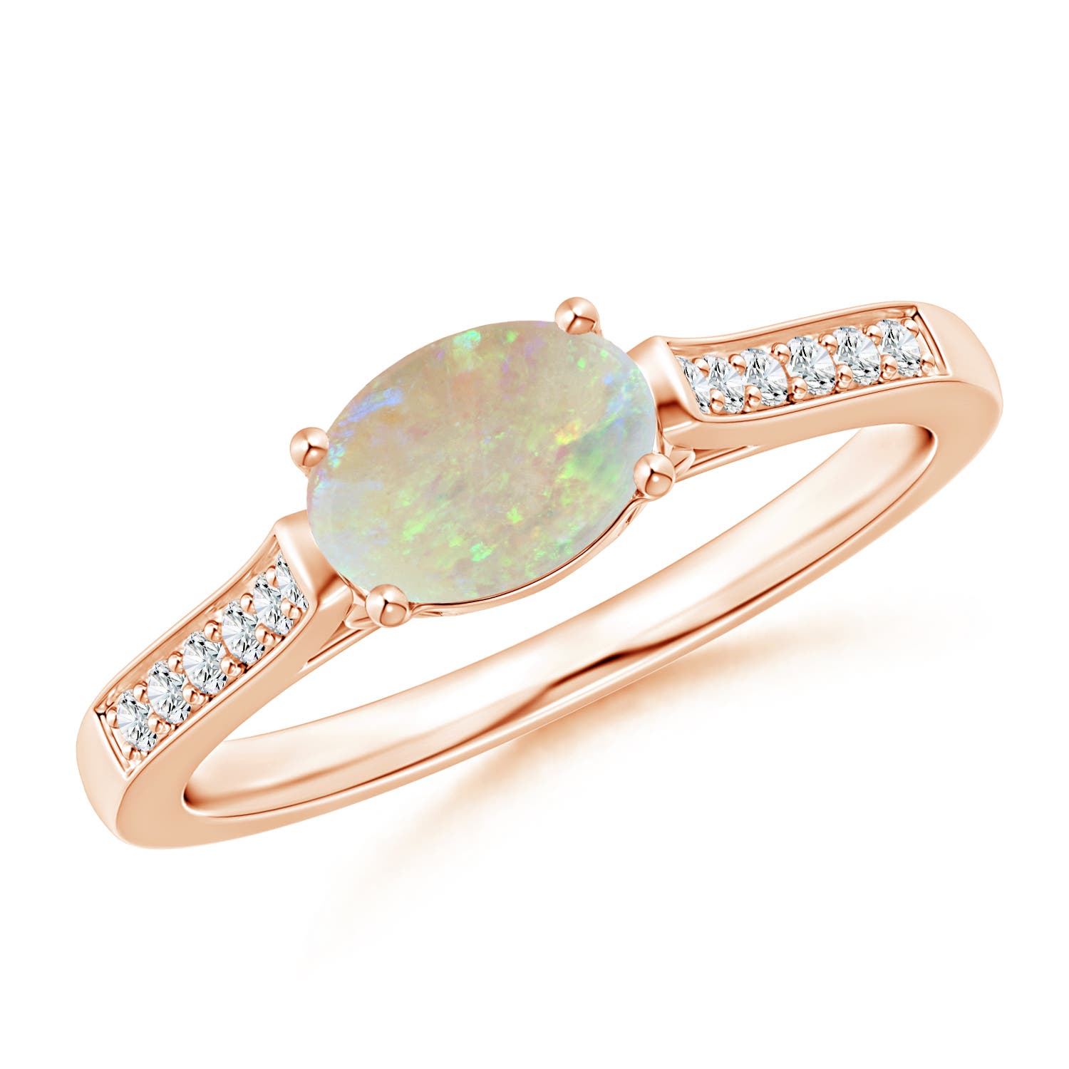 AAA - Opal / 0.57 CT / 14 KT Rose Gold