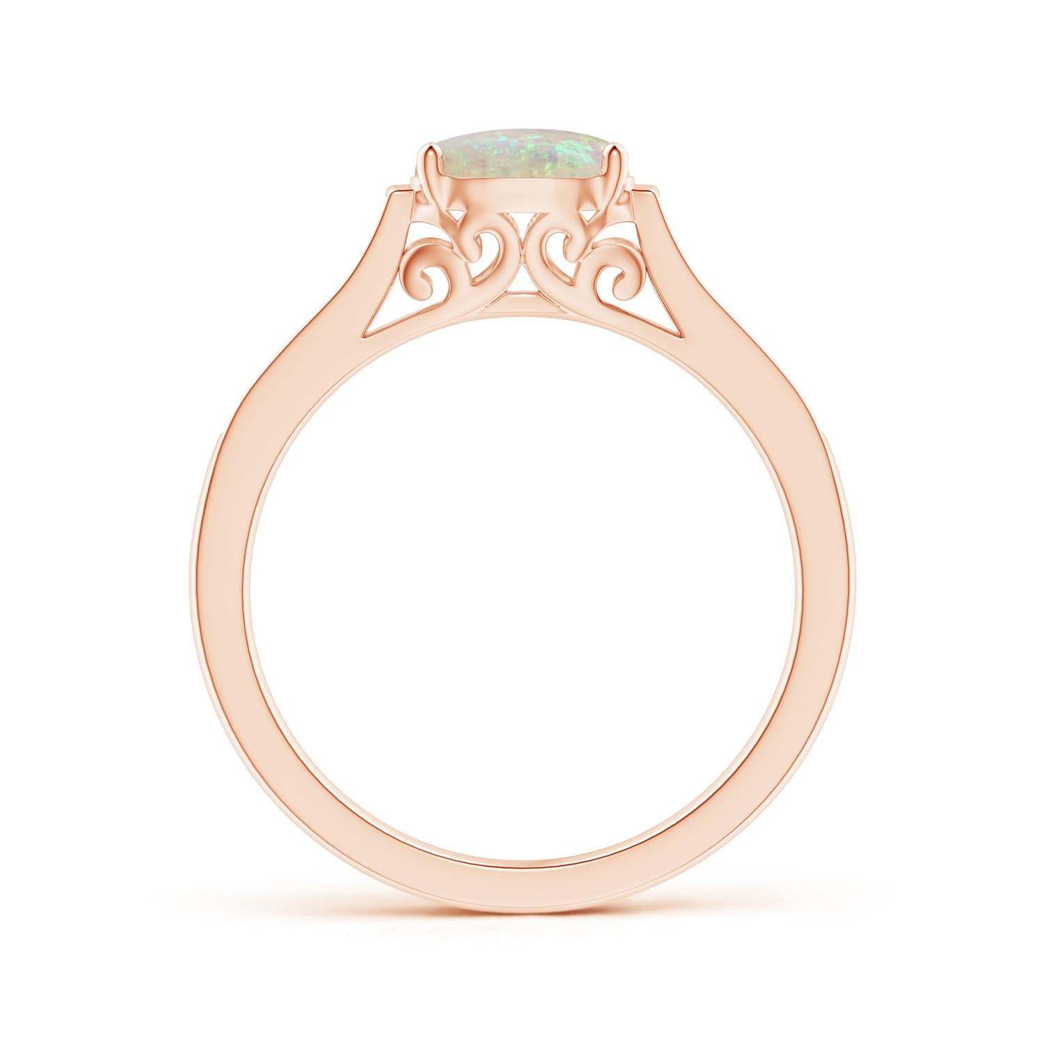 AAA - Opal / 0.57 CT / 14 KT Rose Gold