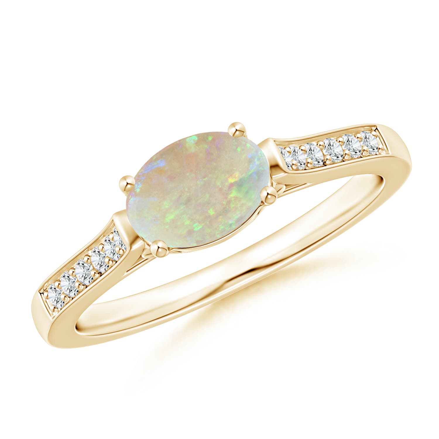 AAA - Opal / 0.57 CT / 14 KT Yellow Gold