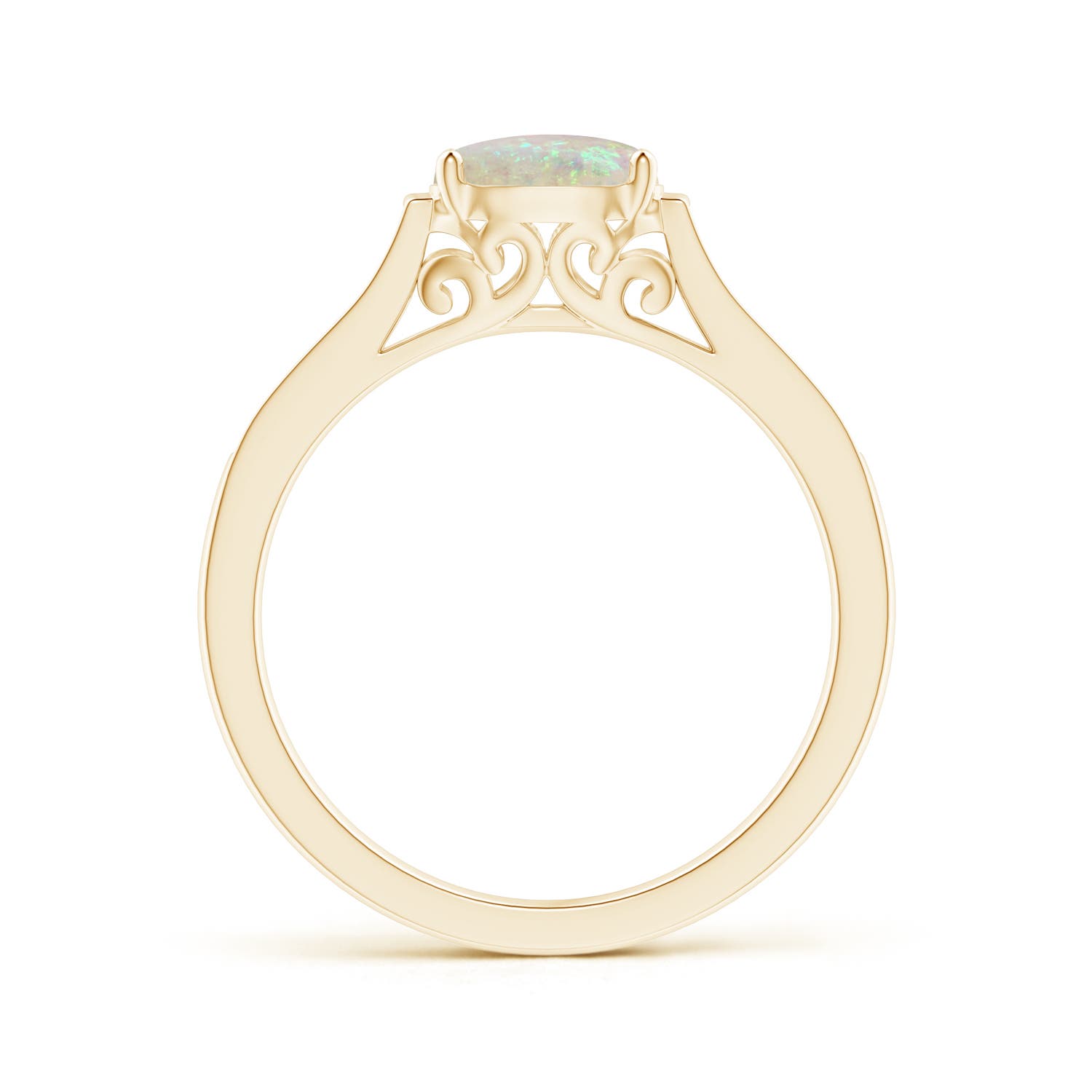 AAA - Opal / 0.57 CT / 14 KT Yellow Gold