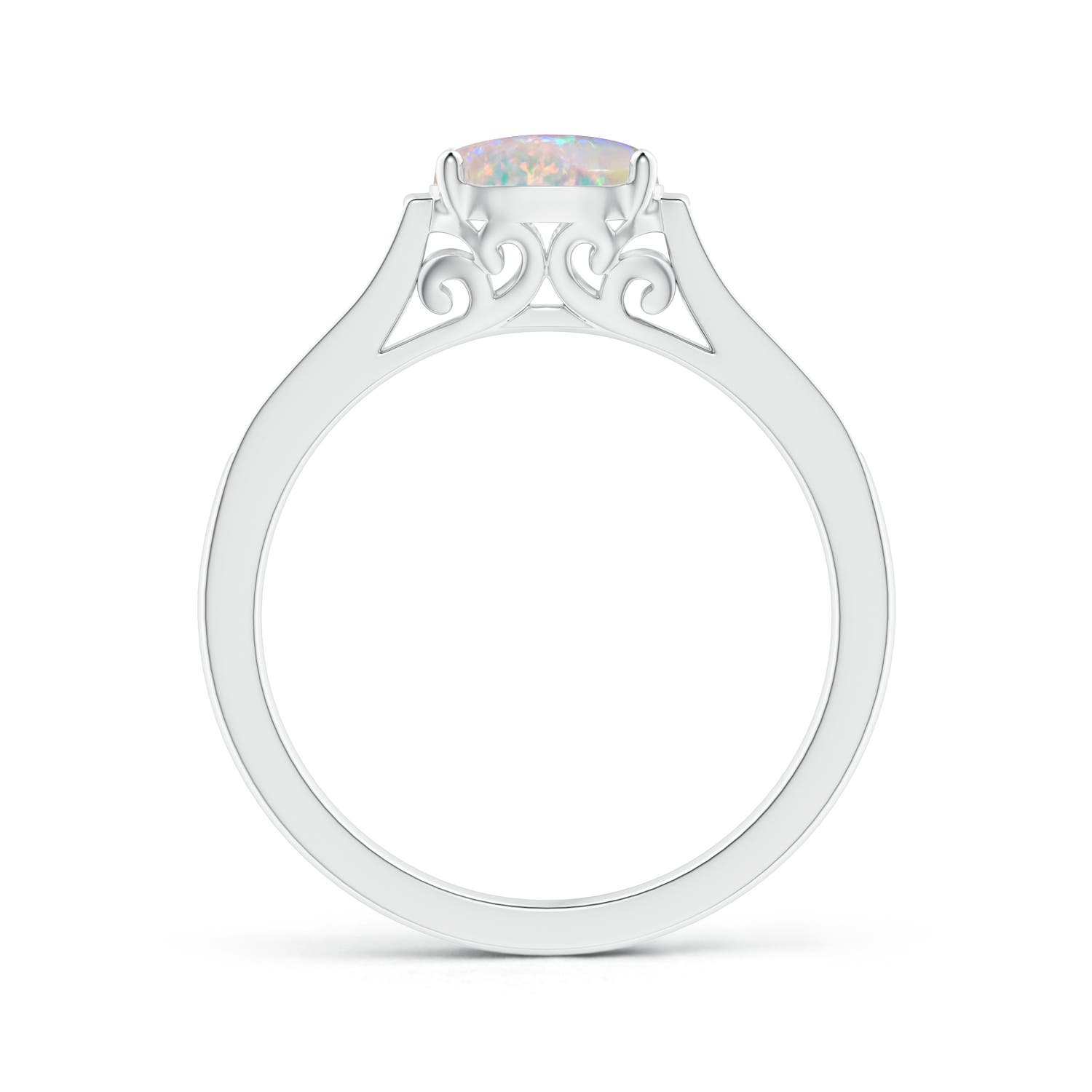 AAAA - Opal / 0.57 CT / 14 KT White Gold