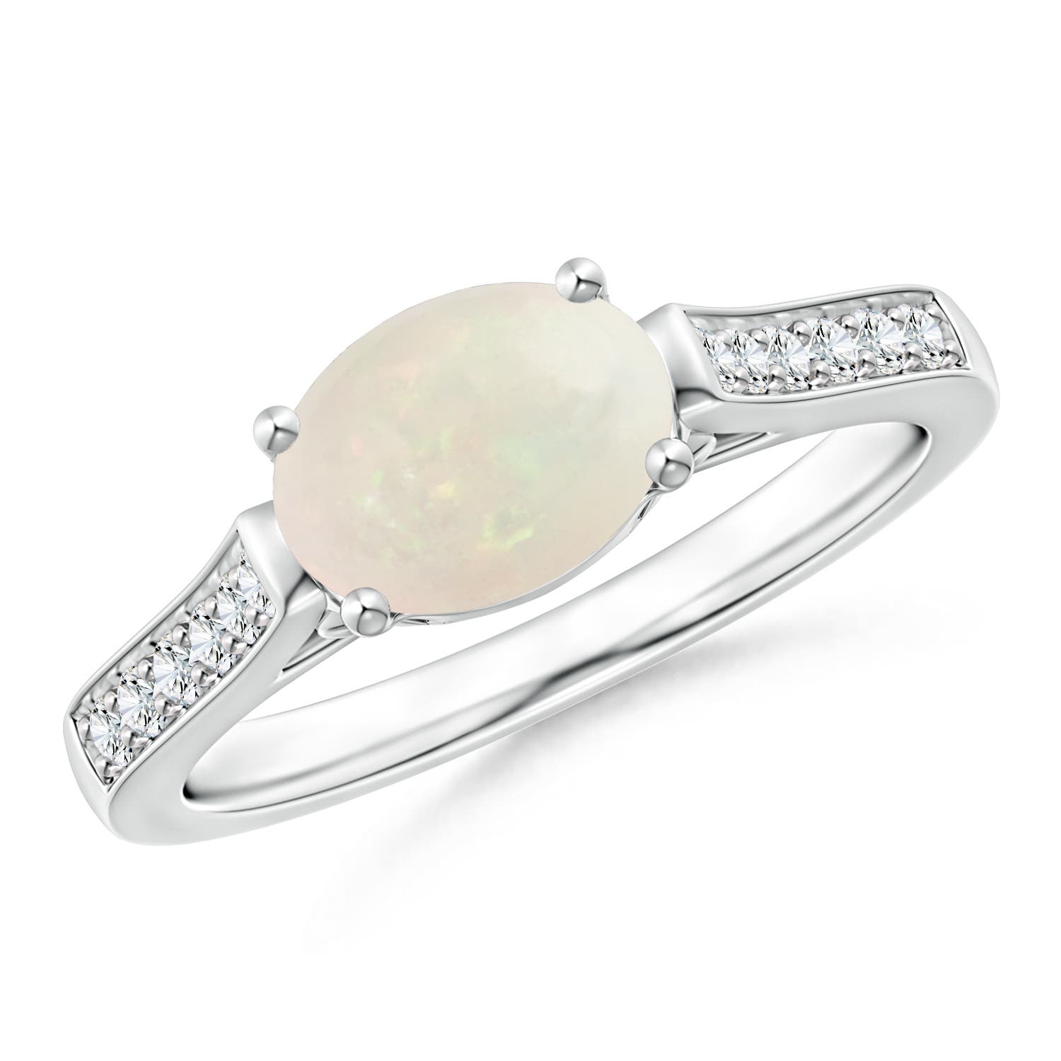 A - Opal / 0.94 CT / 14 KT White Gold