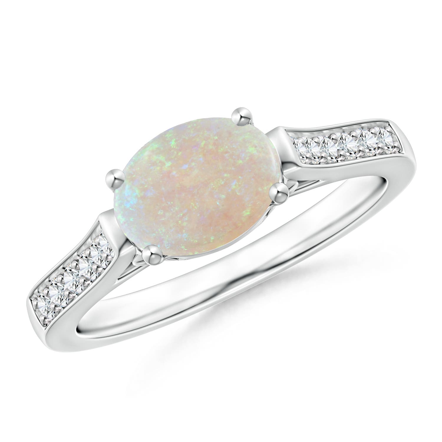 AA - Opal / 0.94 CT / 14 KT White Gold