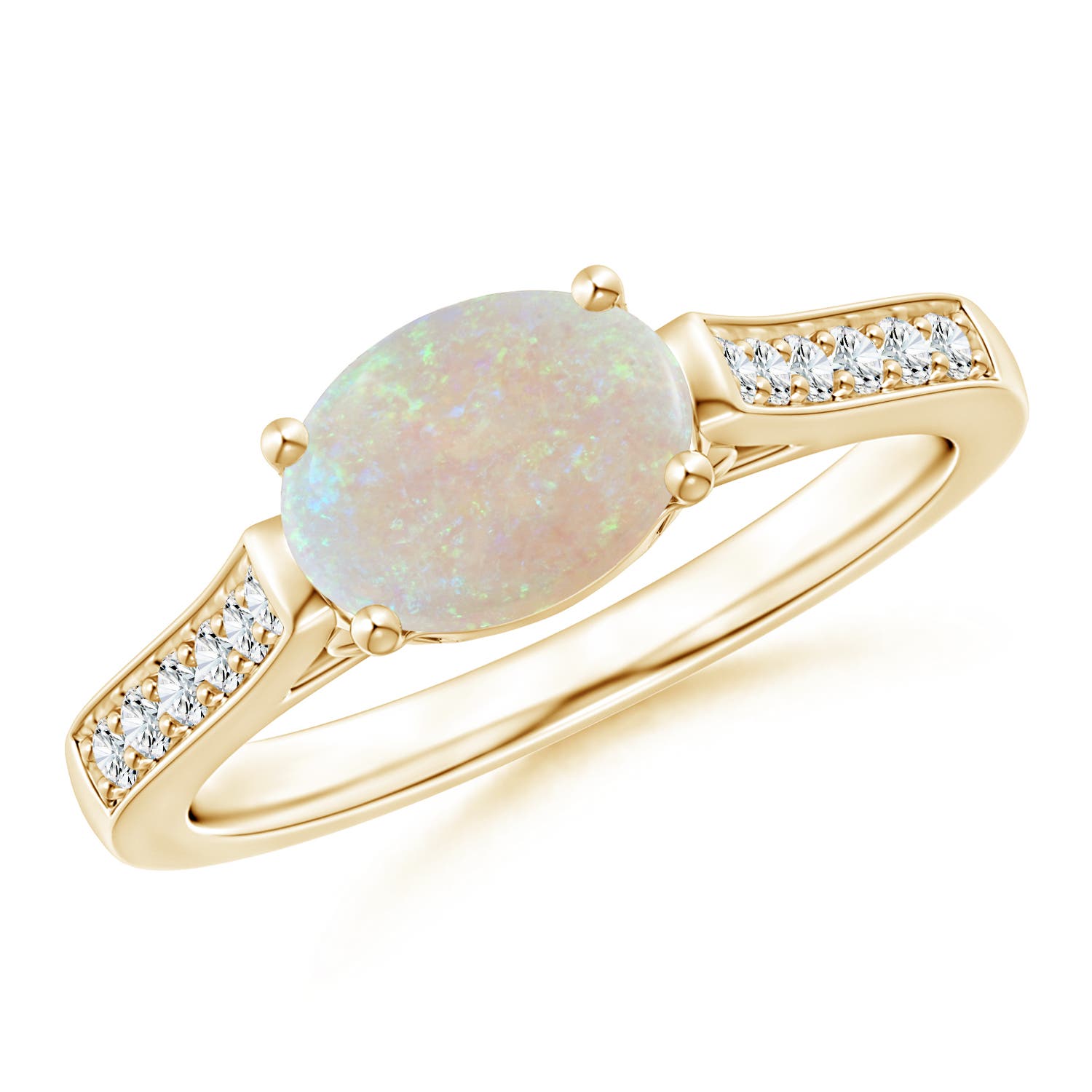 AA - Opal / 0.94 CT / 14 KT Yellow Gold