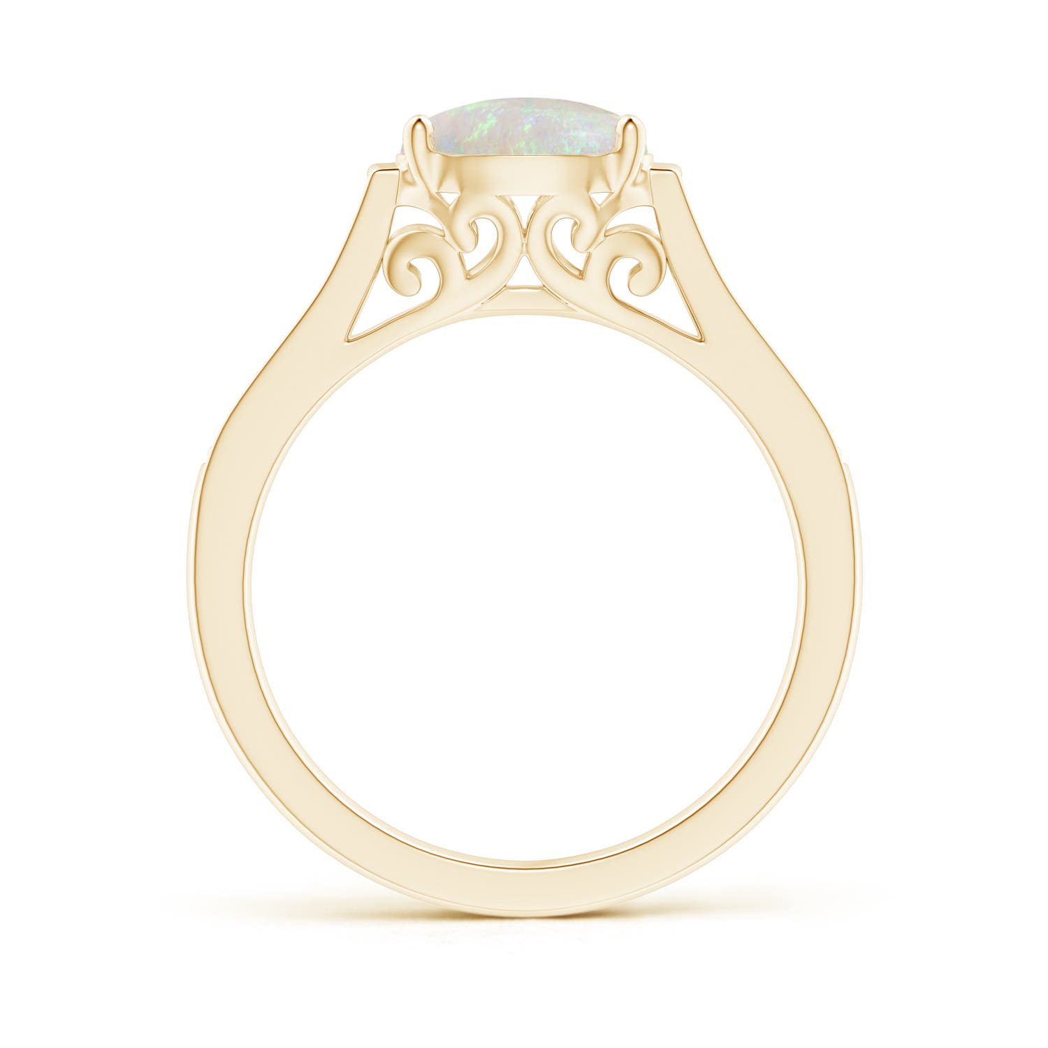 AA - Opal / 0.94 CT / 14 KT Yellow Gold