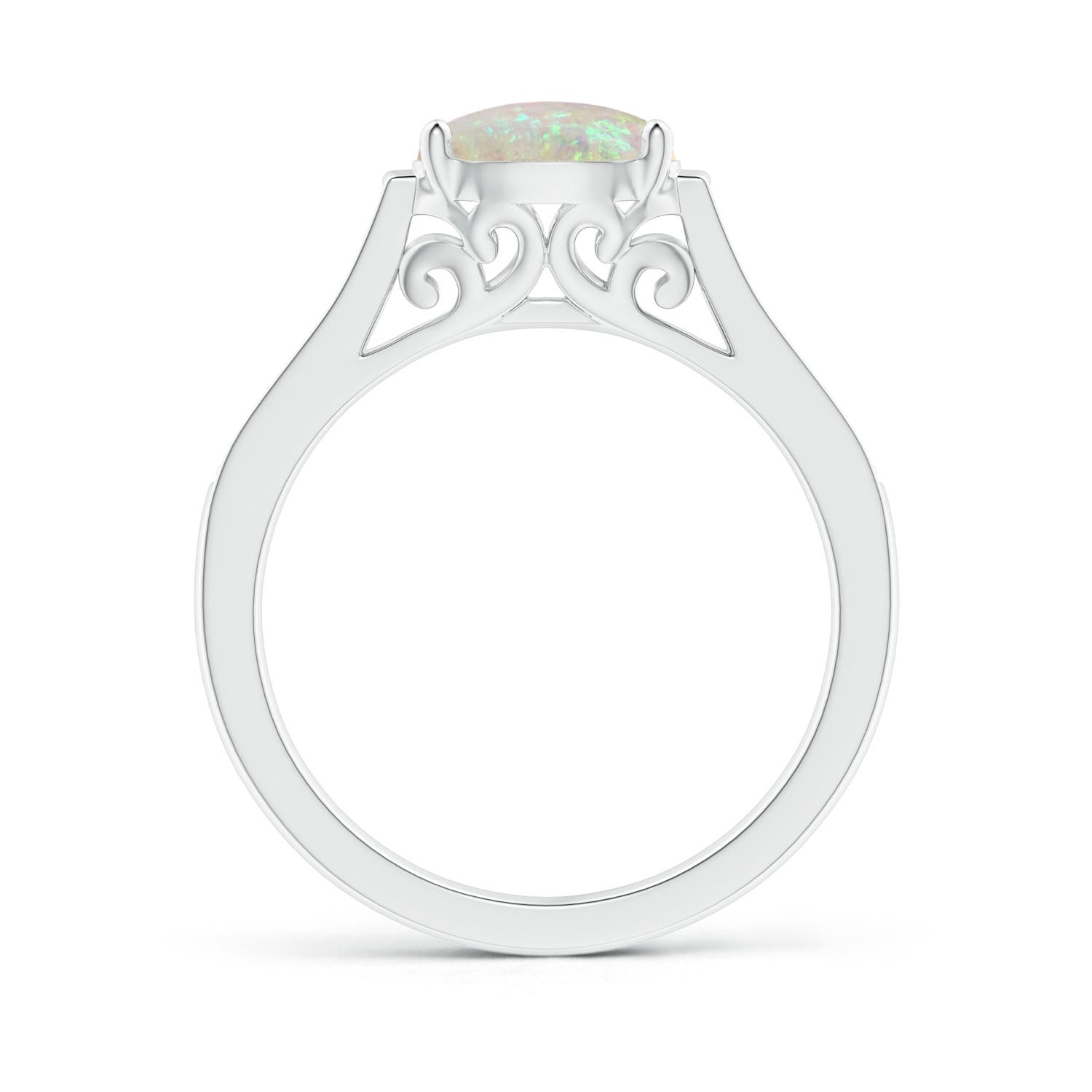 AAA - Opal / 0.94 CT / 14 KT White Gold