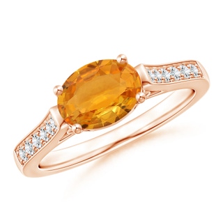 Oval A Orange Sapphire