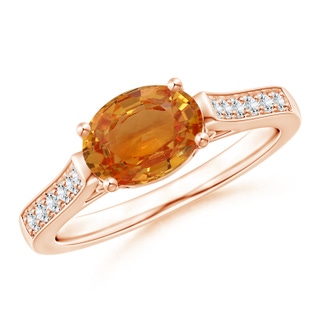 Oval AA Orange Sapphire