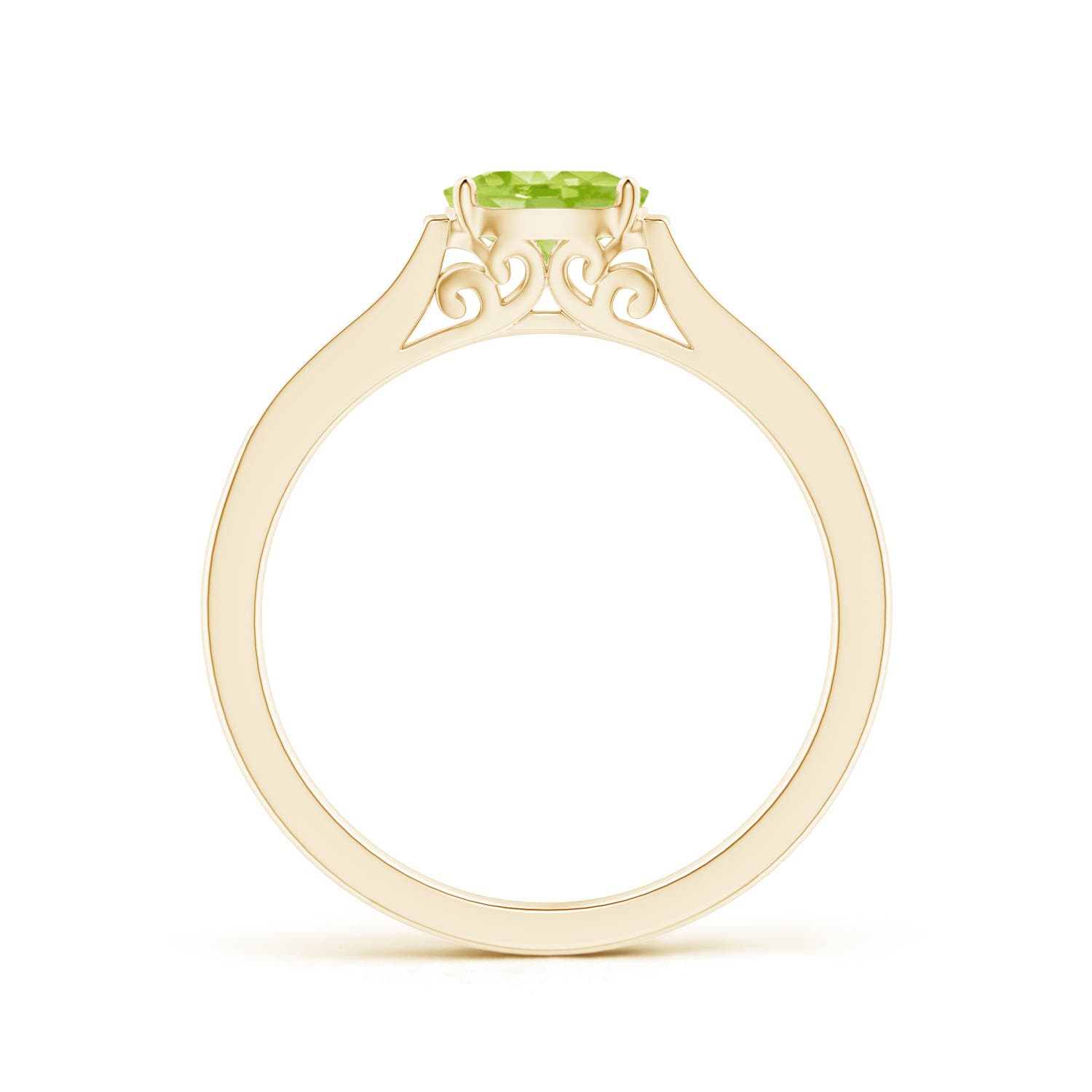 AA - Peridot / 0.58 CT / 14 KT Yellow Gold