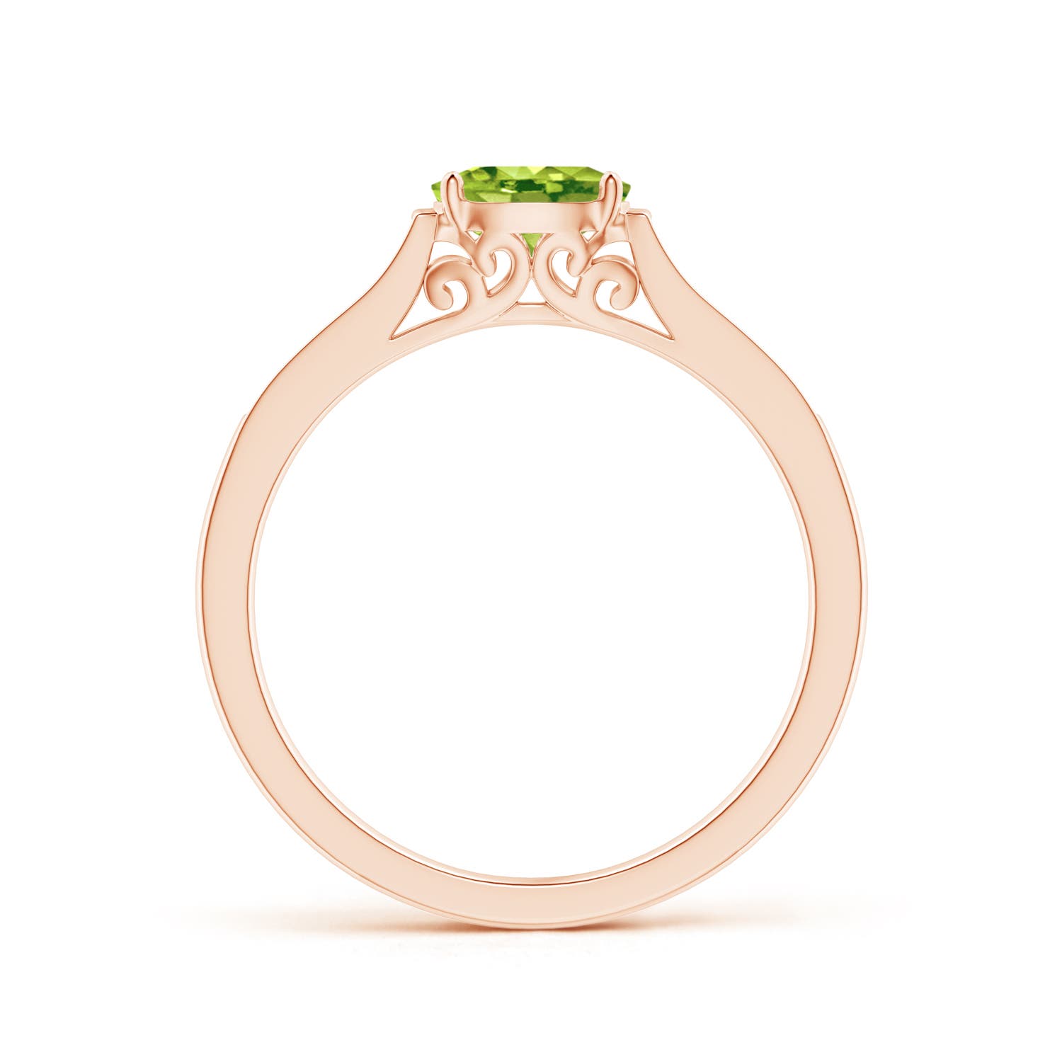 AAA - Peridot / 0.58 CT / 14 KT Rose Gold