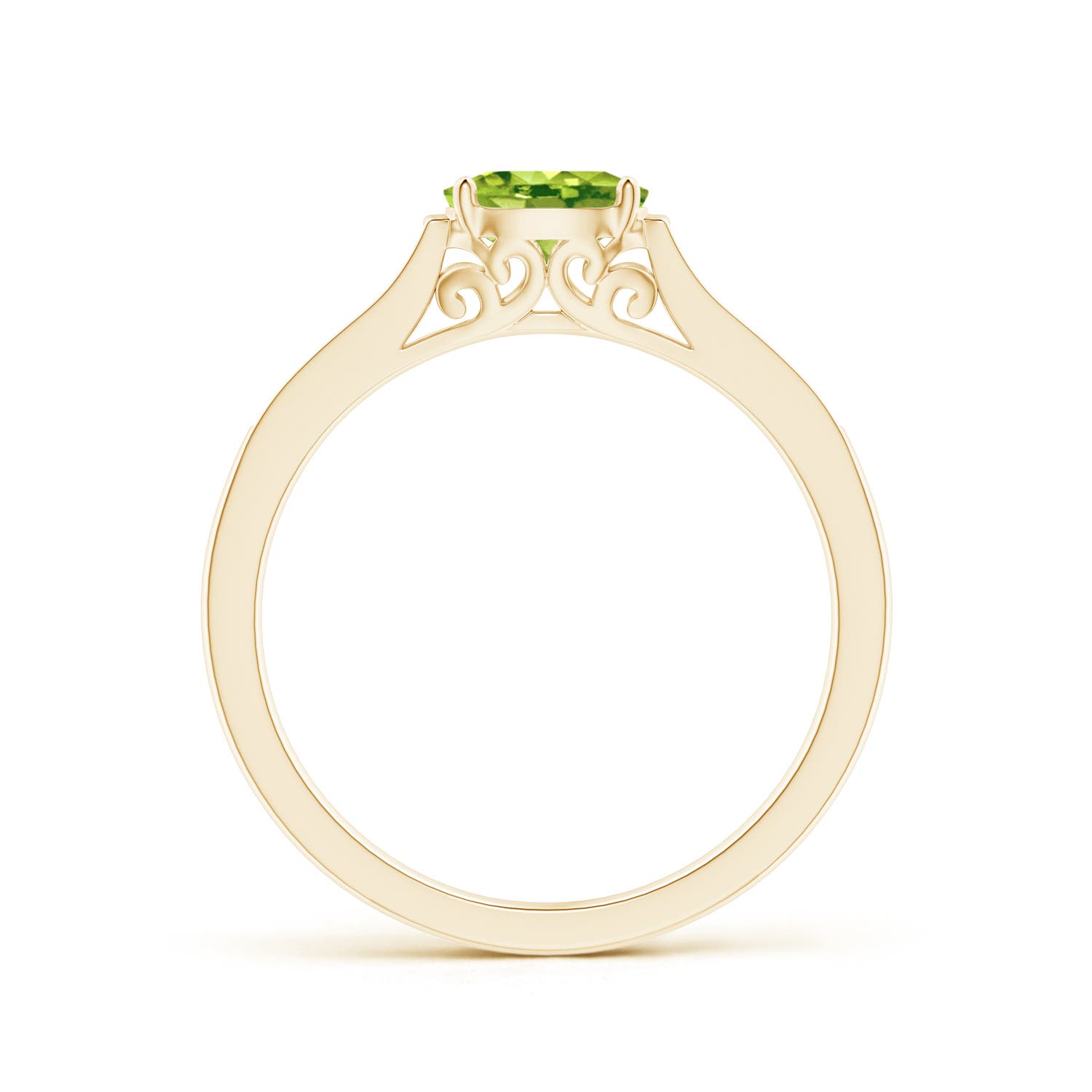 AAA - Peridot / 0.58 CT / 14 KT Yellow Gold