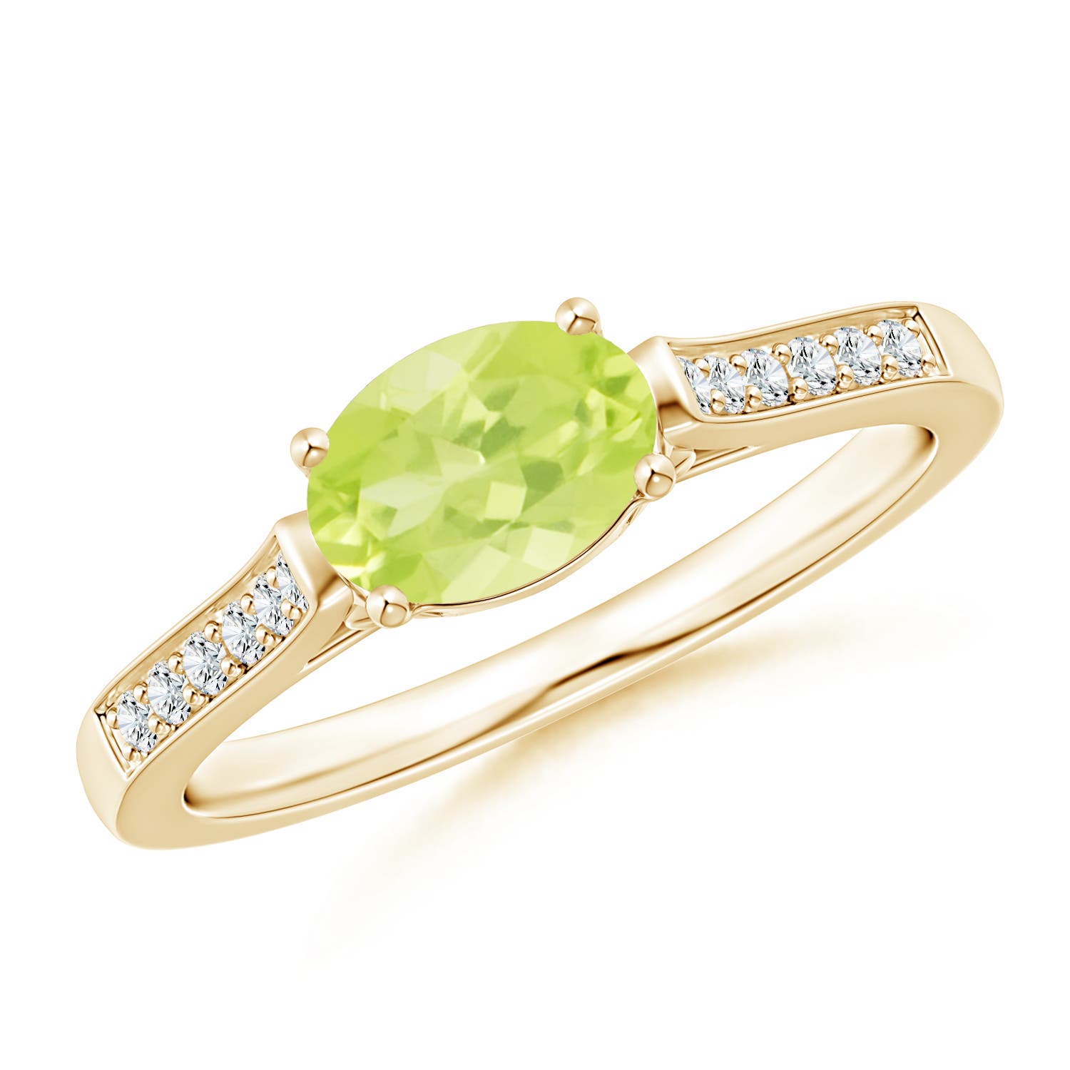 A - Peridot / 0.97 CT / 14 KT Yellow Gold