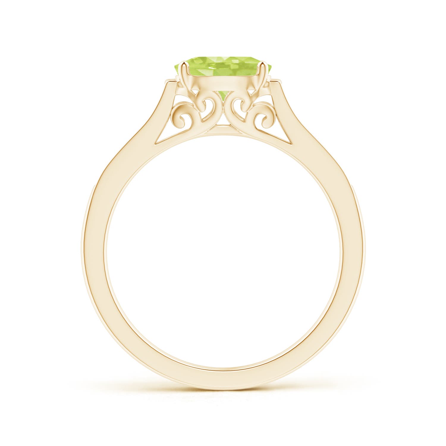 A - Peridot / 0.97 CT / 14 KT Yellow Gold