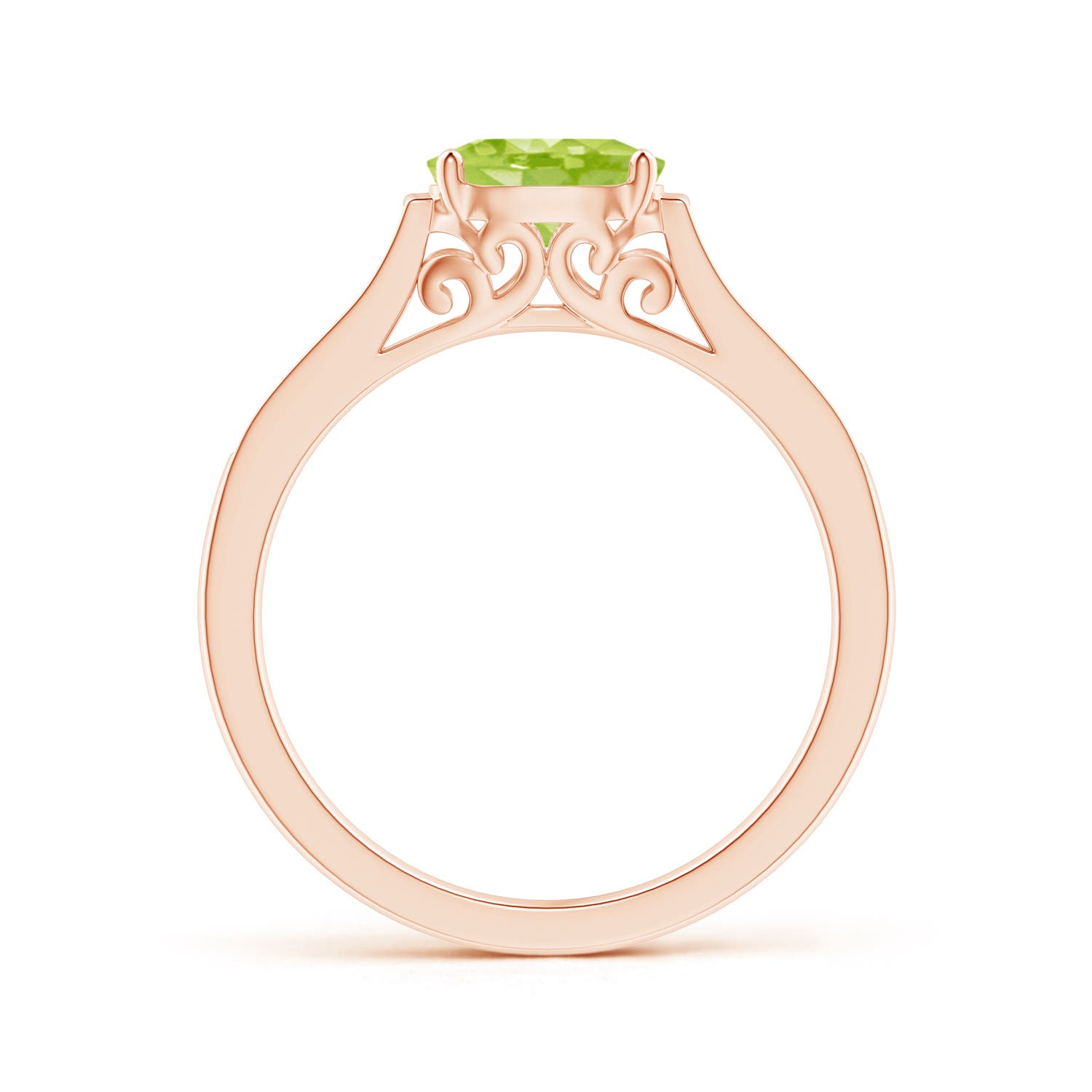 AA - Peridot / 0.97 CT / 14 KT Rose Gold