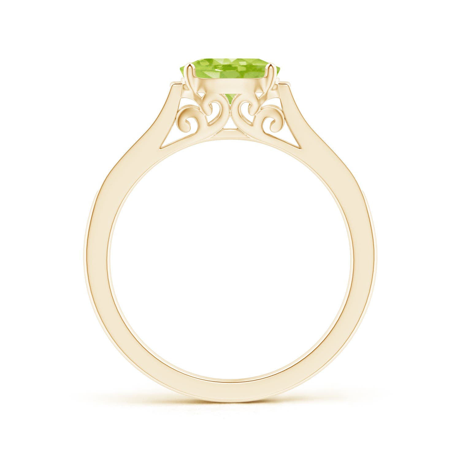 AA - Peridot / 0.97 CT / 14 KT Yellow Gold