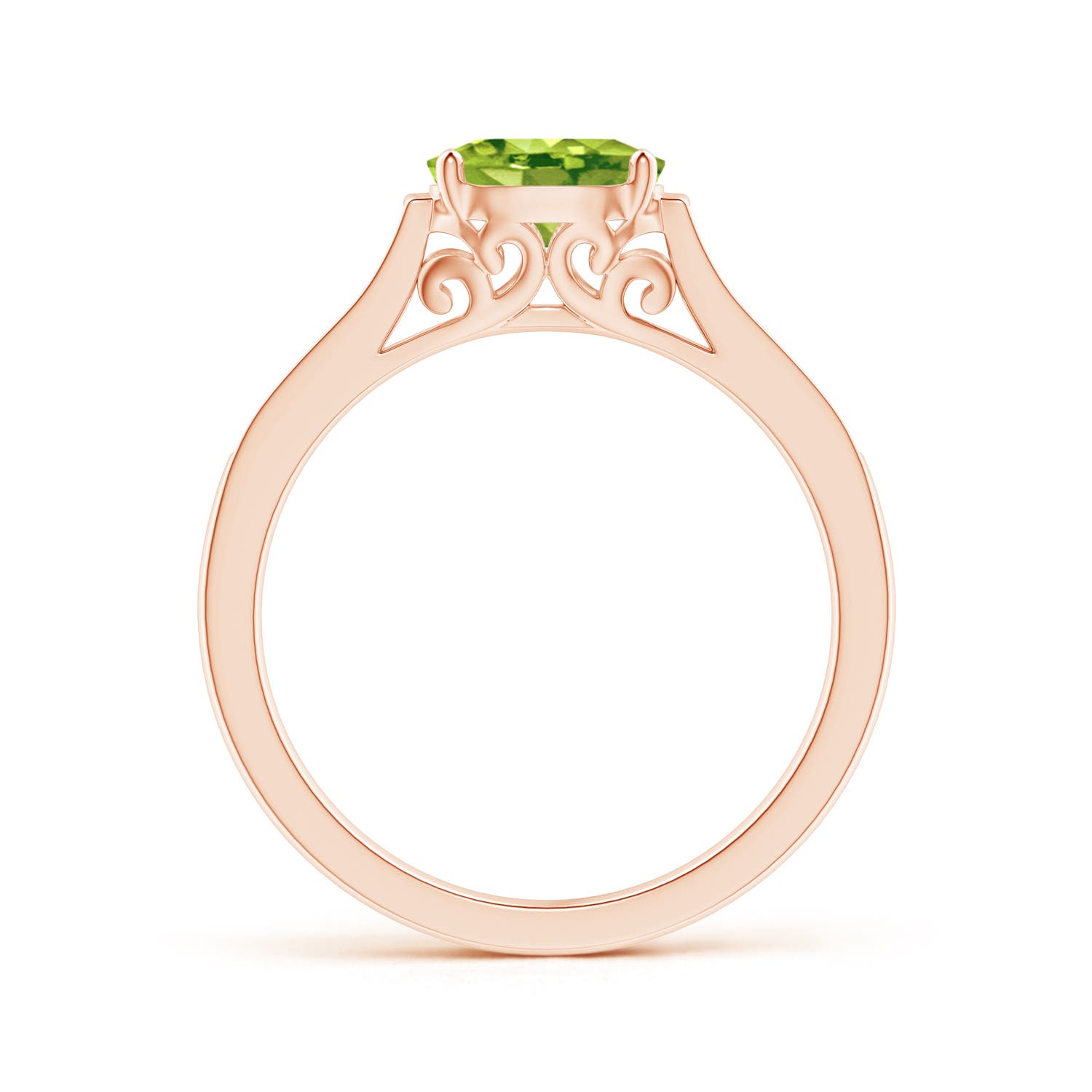 AAA - Peridot / 0.97 CT / 14 KT Rose Gold