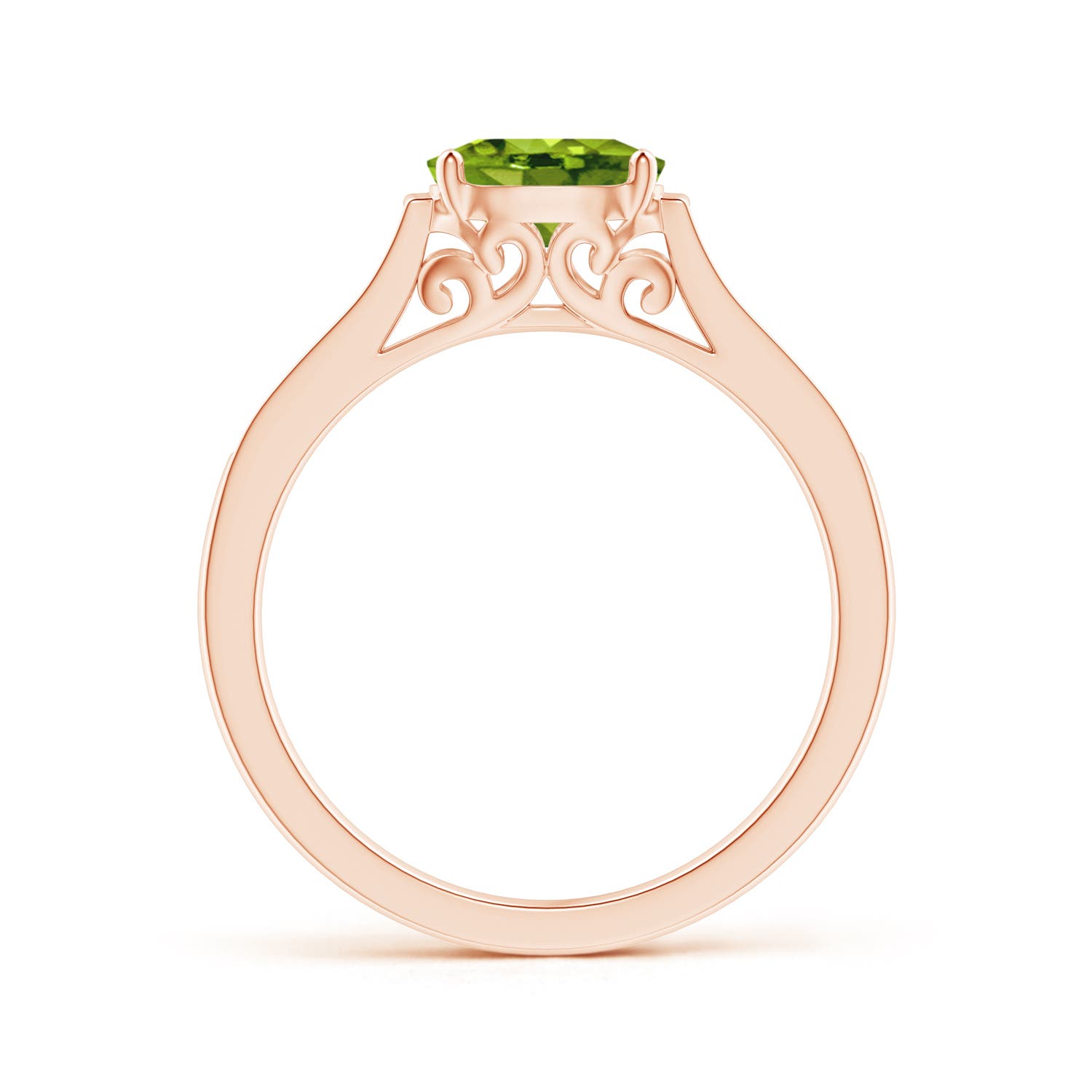 AAAA - Peridot / 0.97 CT / 14 KT Rose Gold