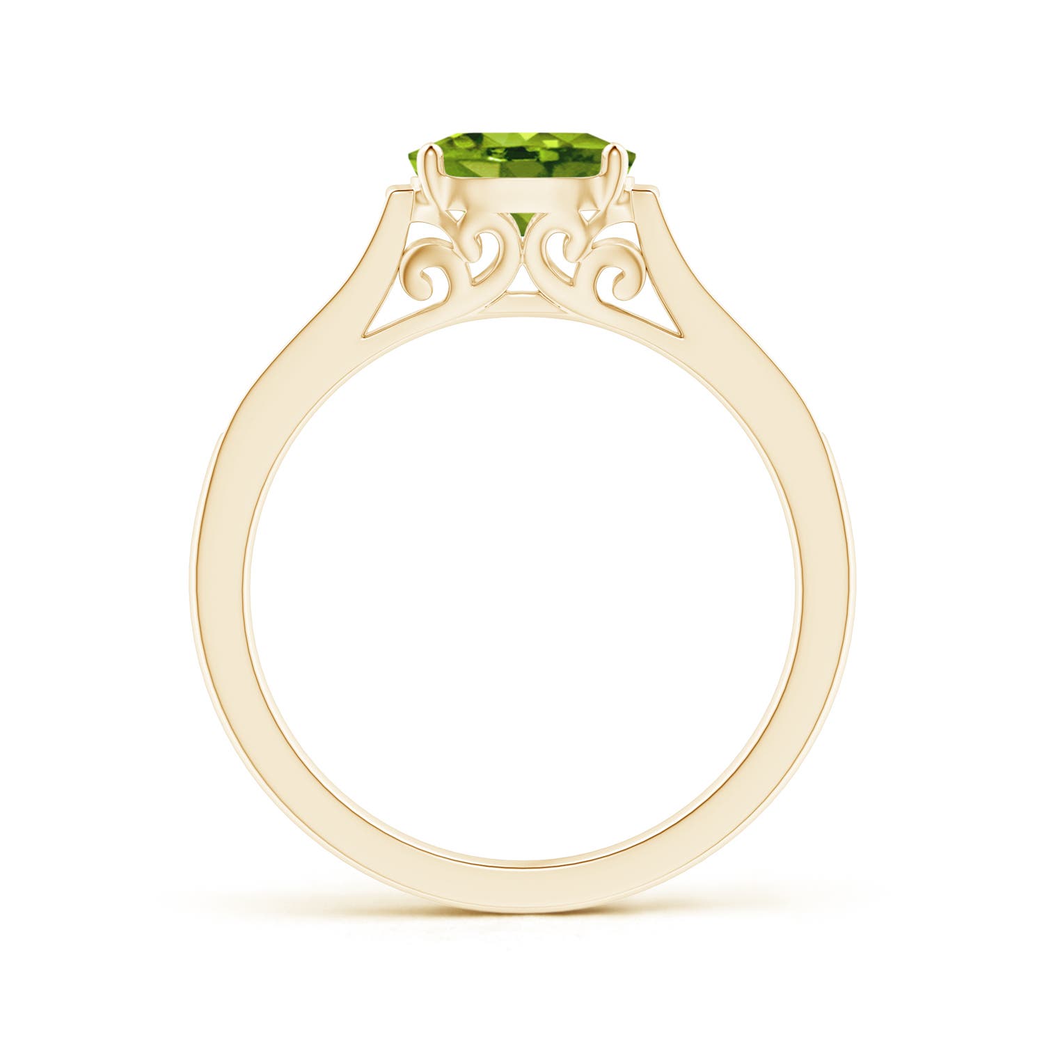 AAAA - Peridot / 0.97 CT / 14 KT Yellow Gold