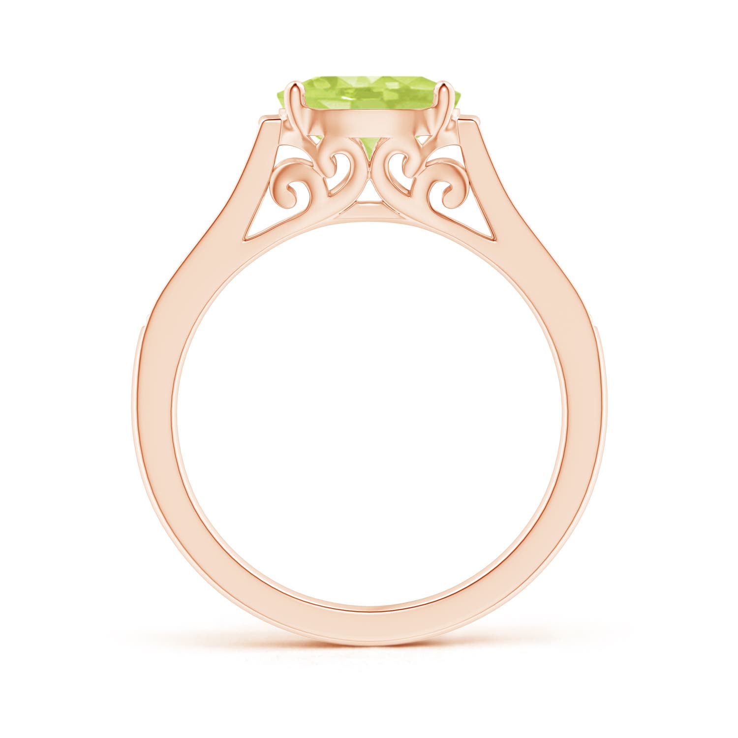 A - Peridot / 1.49 CT / 14 KT Rose Gold