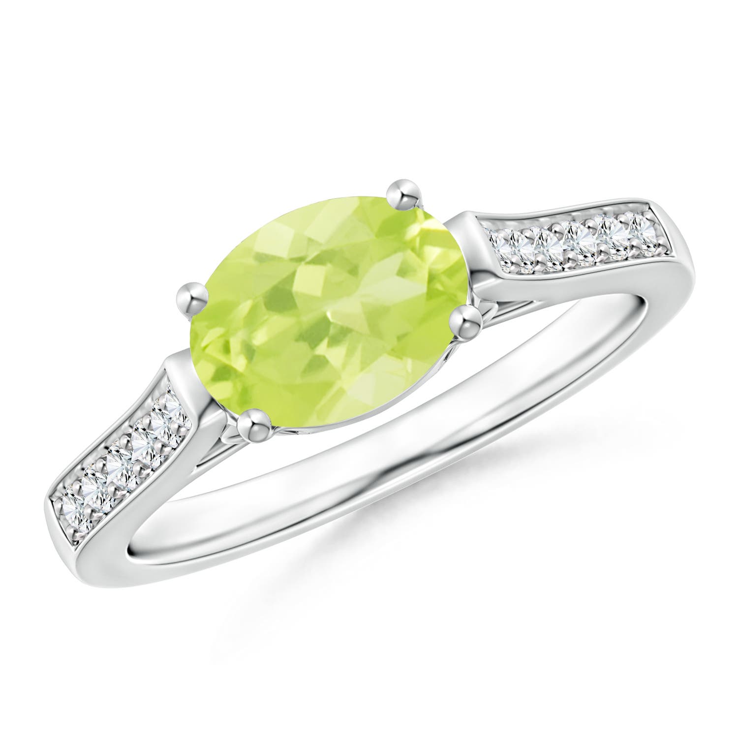 A - Peridot / 1.49 CT / 14 KT White Gold