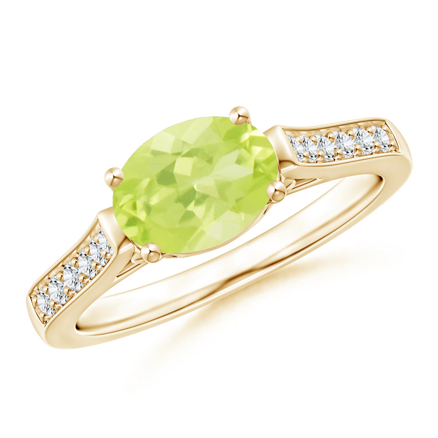 A - Peridot / 1.49 CT / 14 KT Yellow Gold