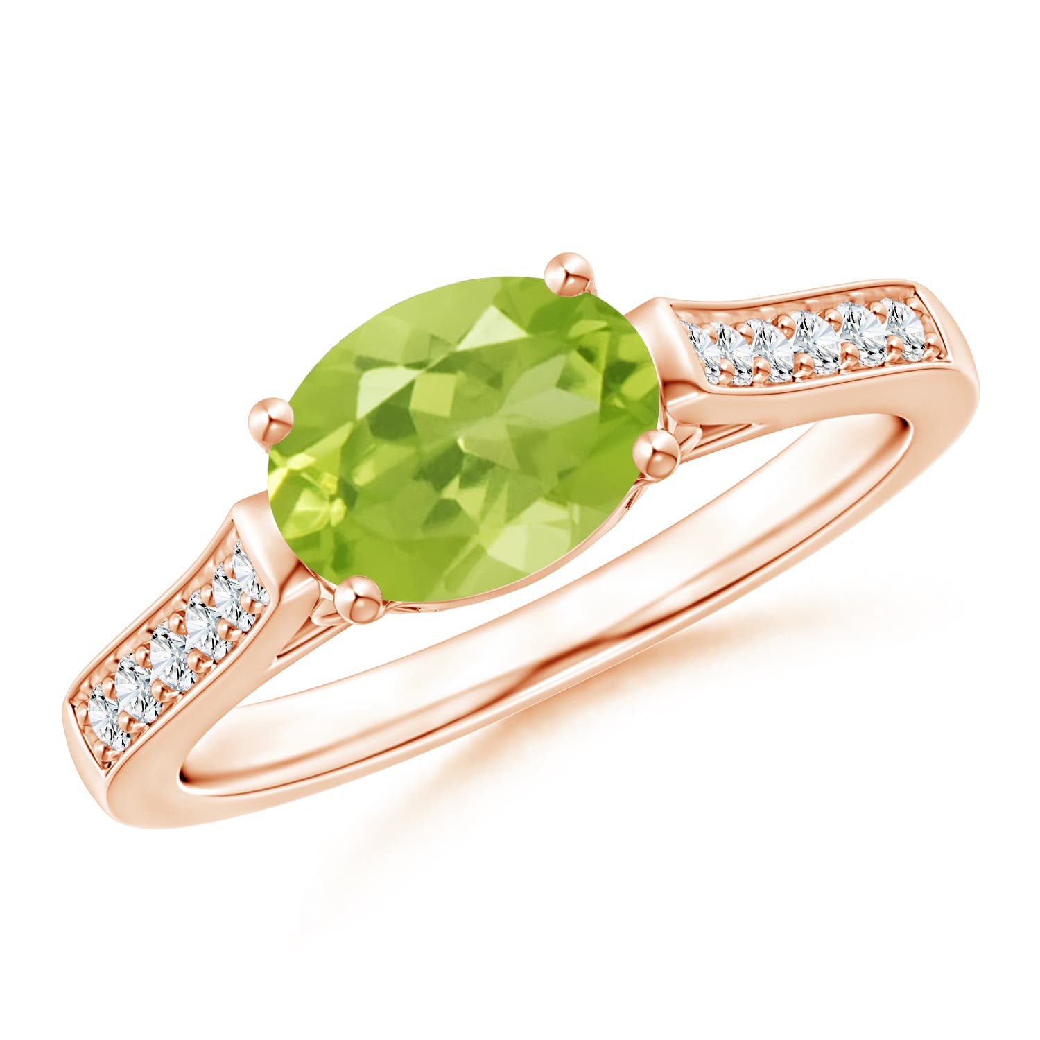 AA - Peridot / 1.49 CT / 14 KT Rose Gold