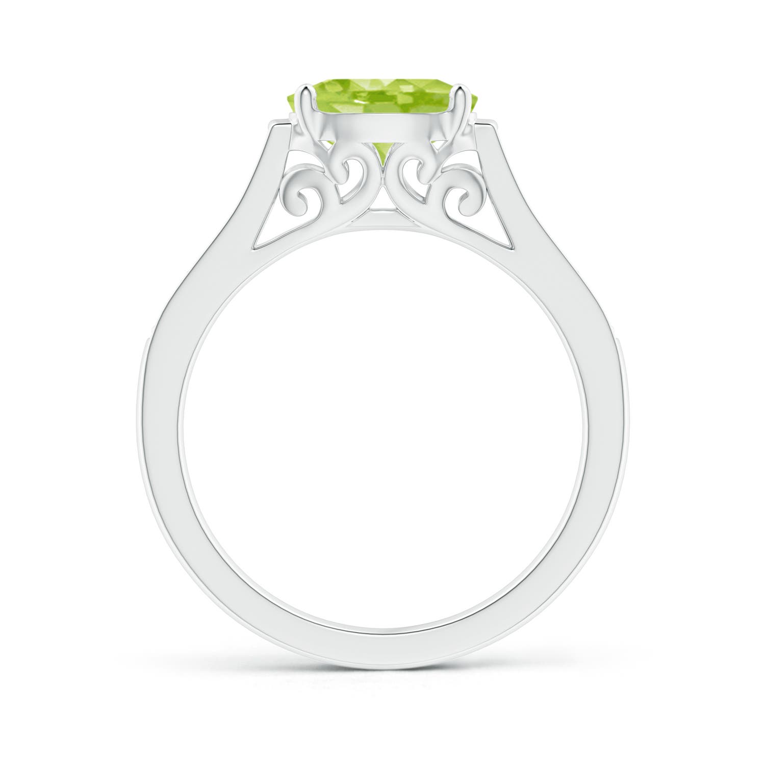 AA - Peridot / 1.49 CT / 14 KT White Gold