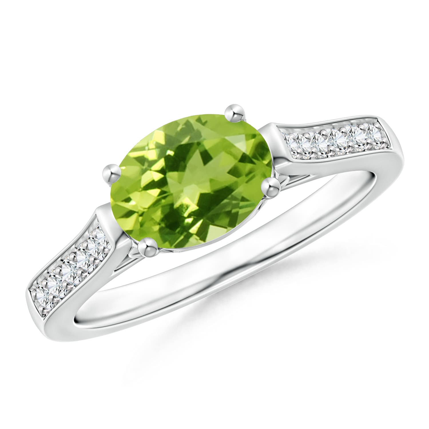 AAA - Peridot / 1.49 CT / 14 KT White Gold