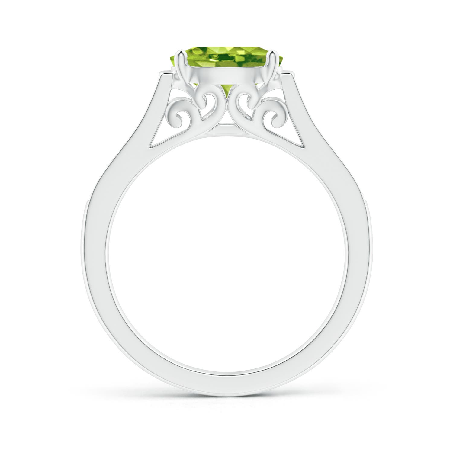 AAA - Peridot / 1.49 CT / 14 KT White Gold