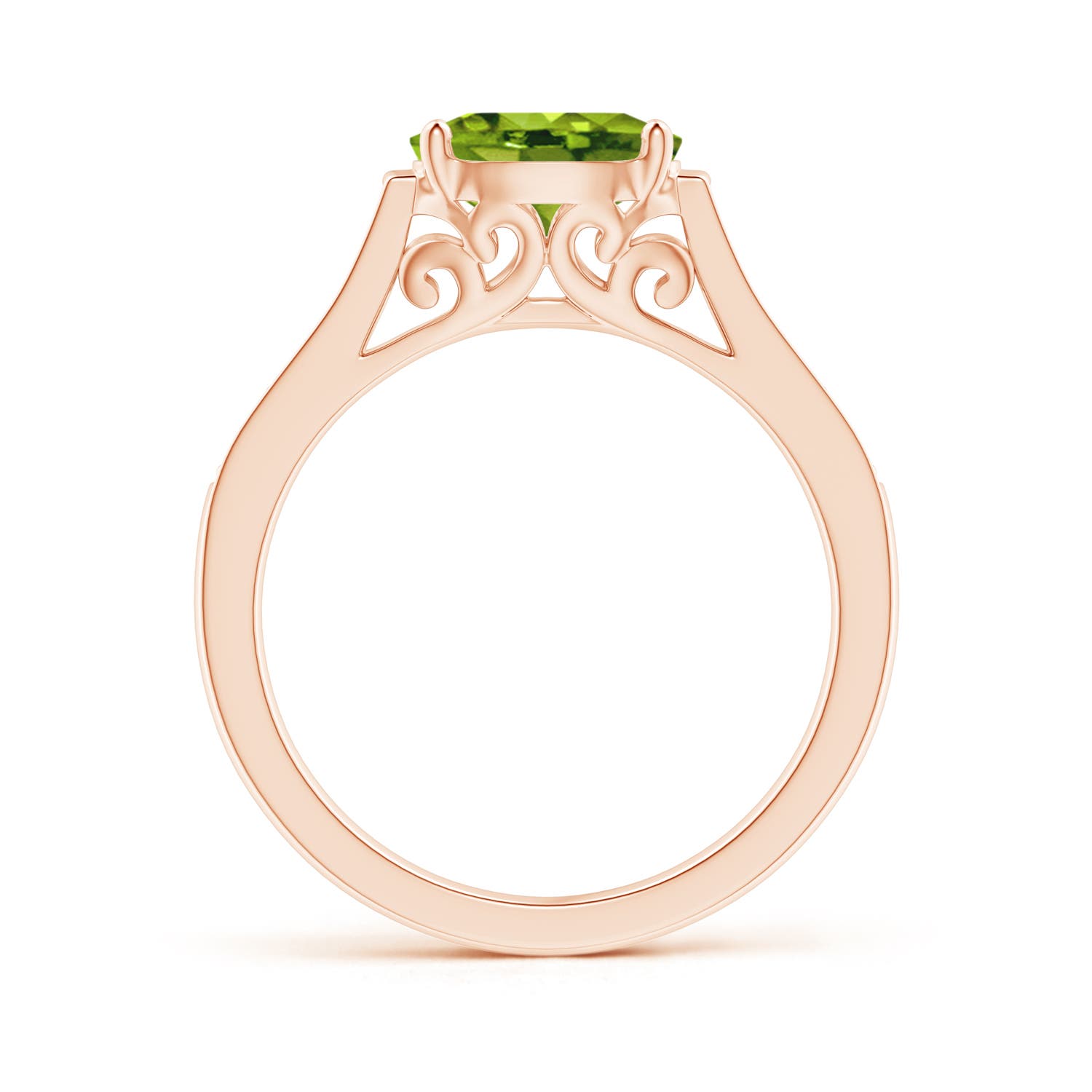 AAAA - Peridot / 1.49 CT / 14 KT Rose Gold