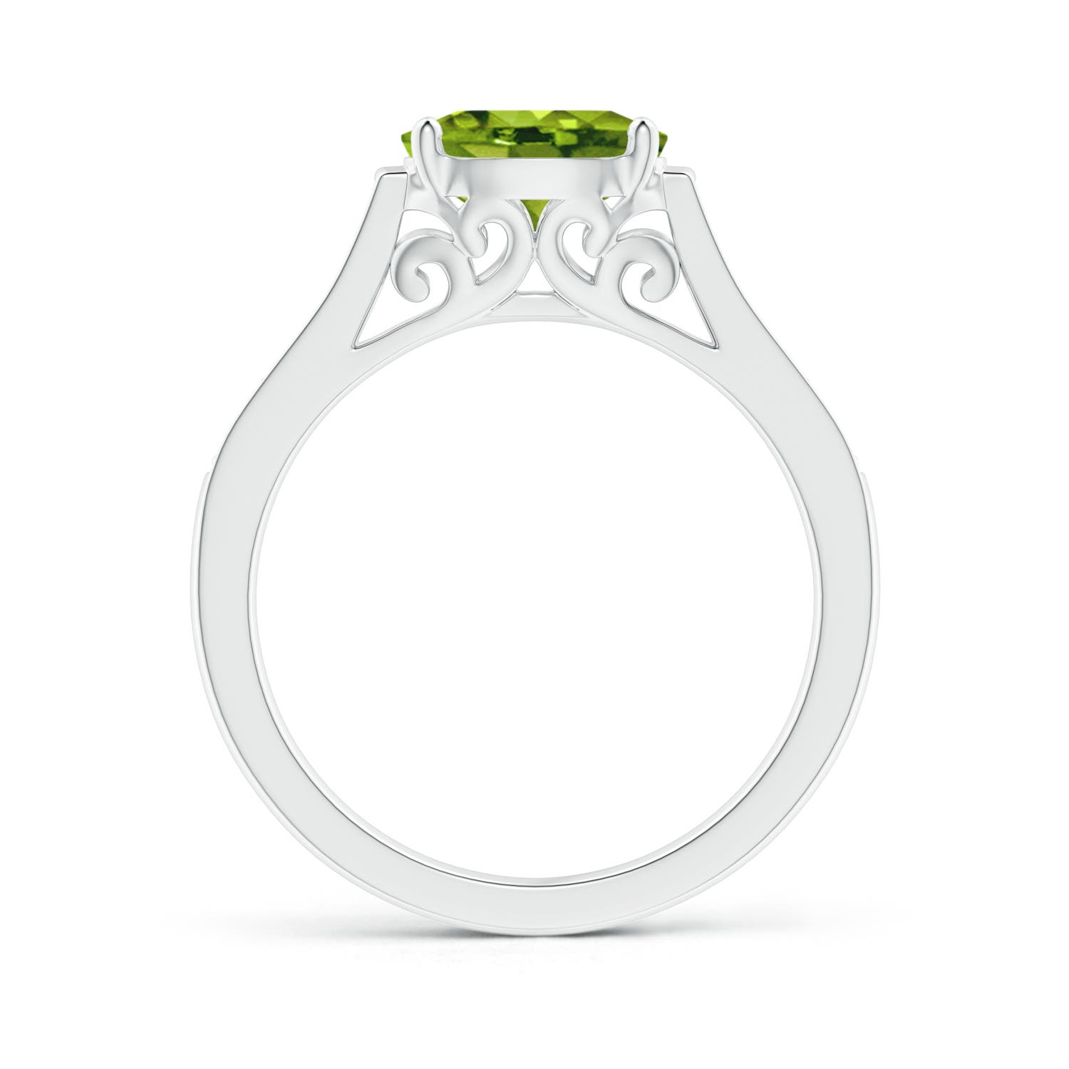 AAAA - Peridot / 1.49 CT / 14 KT White Gold