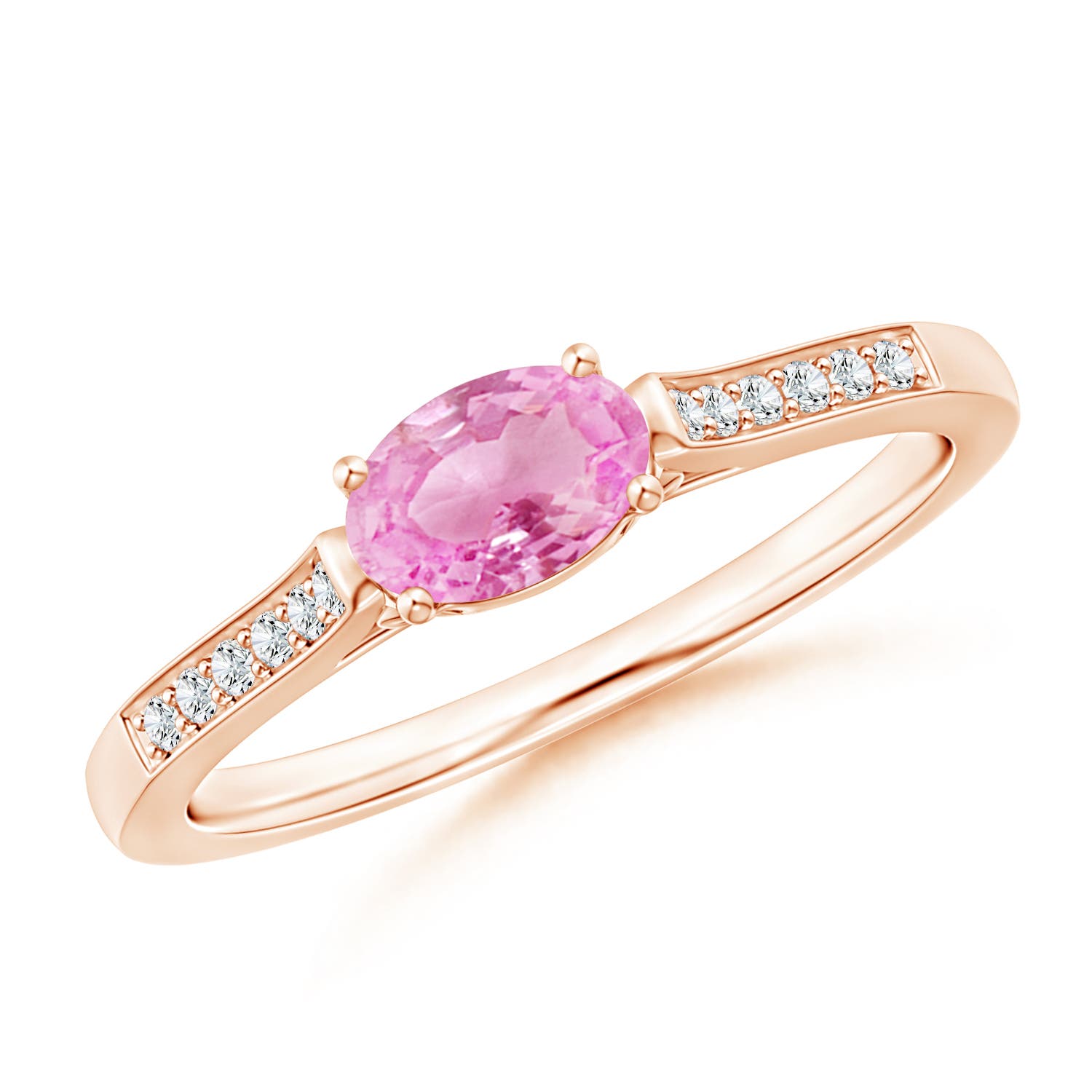 A - Pink Sapphire / 0.65 CT / 14 KT Rose Gold