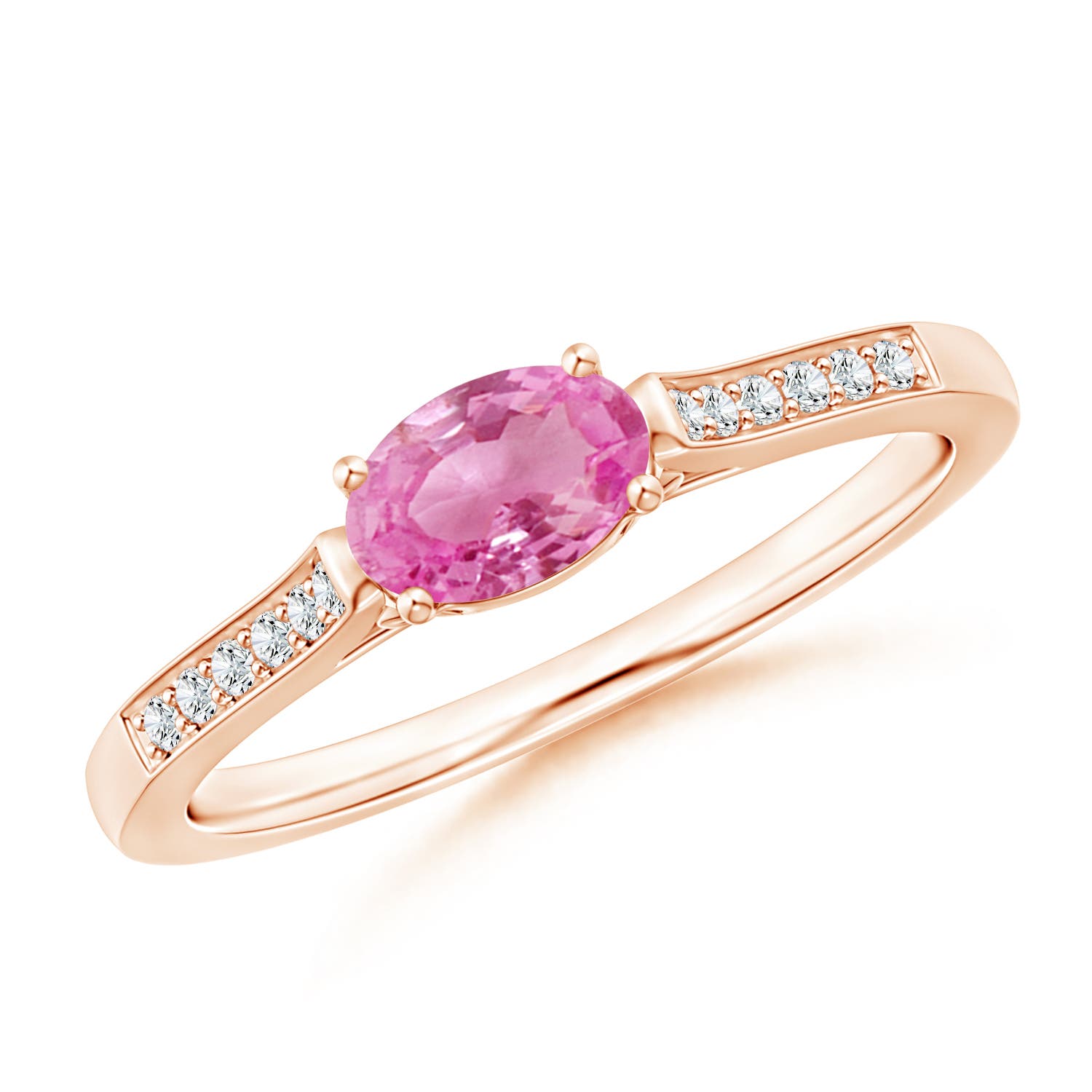 AA - Pink Sapphire / 0.65 CT / 14 KT Rose Gold