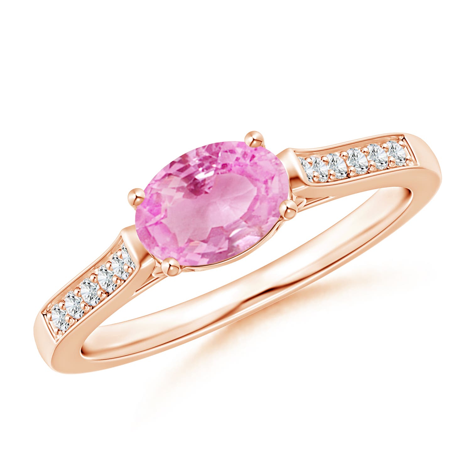 A - Pink Sapphire / 0.97 CT / 14 KT Rose Gold