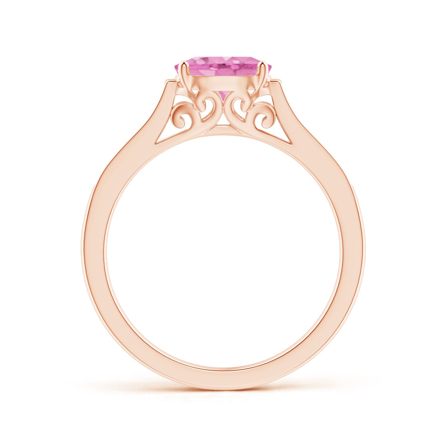 A - Pink Sapphire / 0.97 CT / 14 KT Rose Gold