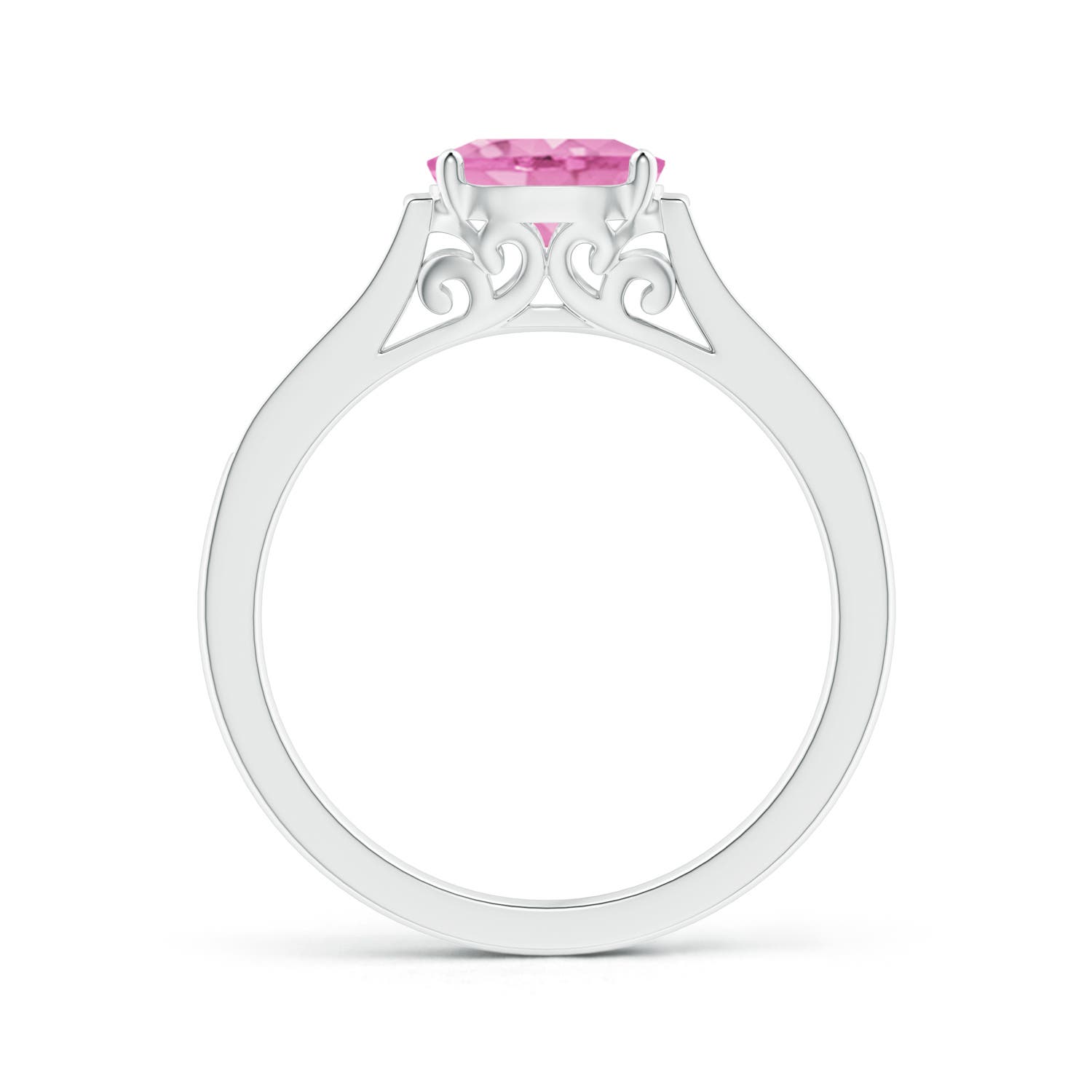 A - Pink Sapphire / 0.97 CT / 14 KT White Gold