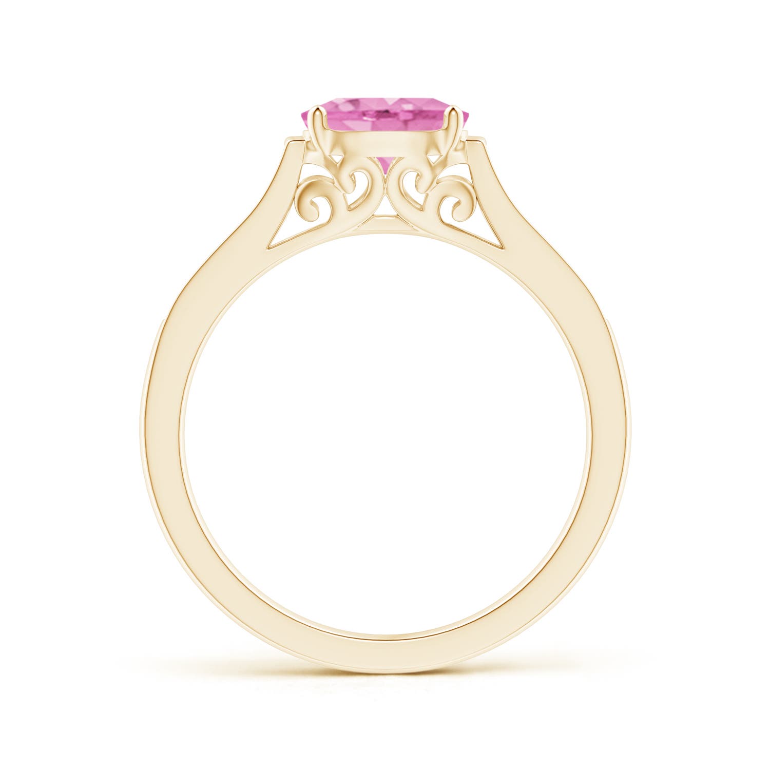 A - Pink Sapphire / 0.97 CT / 14 KT Yellow Gold