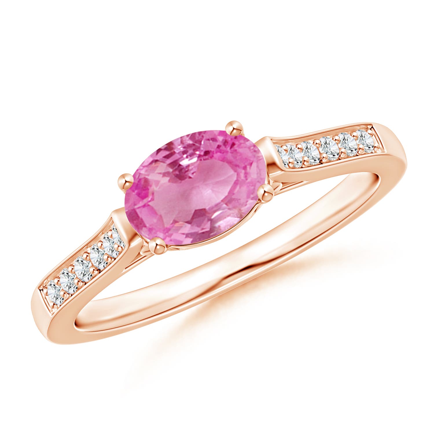 AA - Pink Sapphire / 0.97 CT / 14 KT Rose Gold