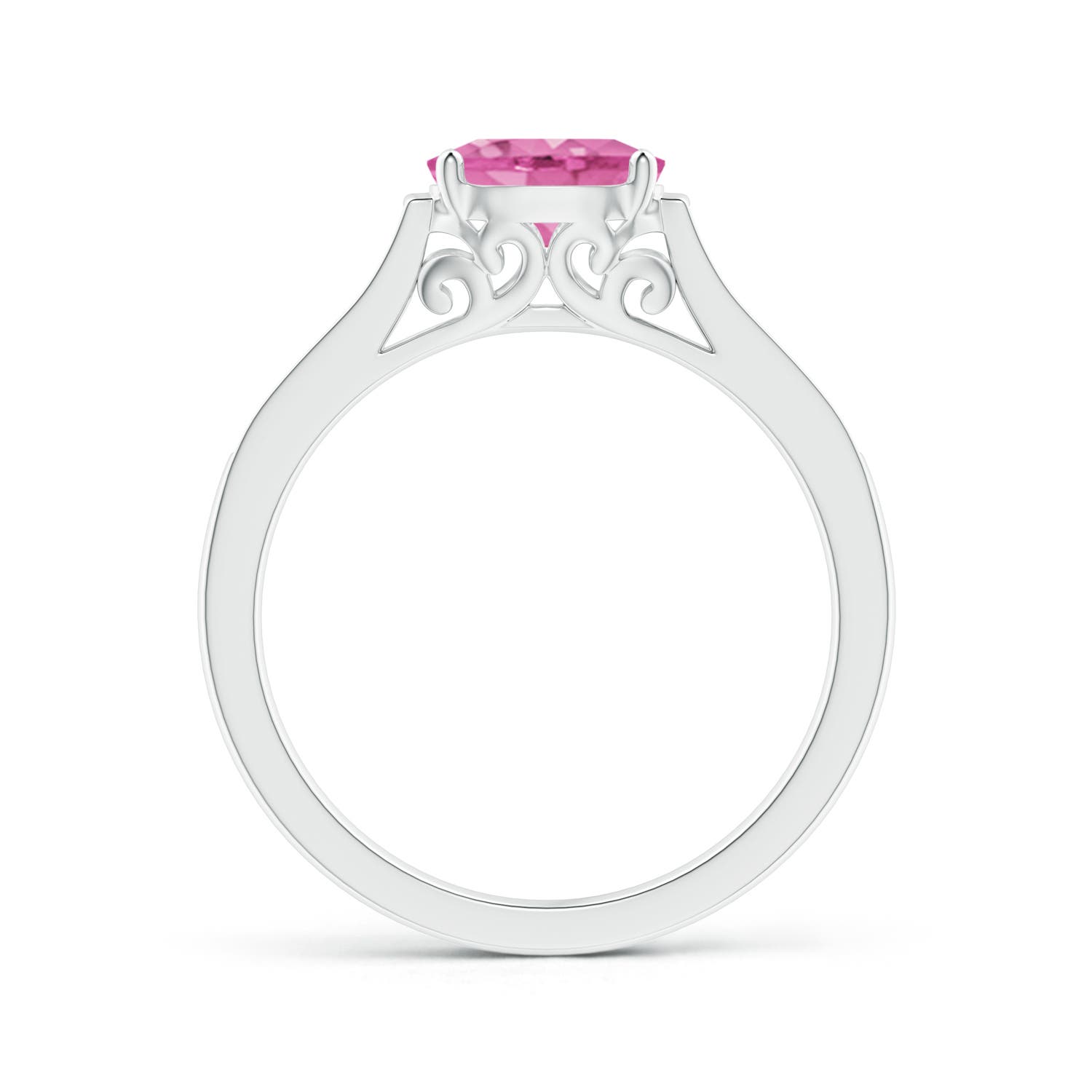 AA - Pink Sapphire / 0.97 CT / 14 KT White Gold