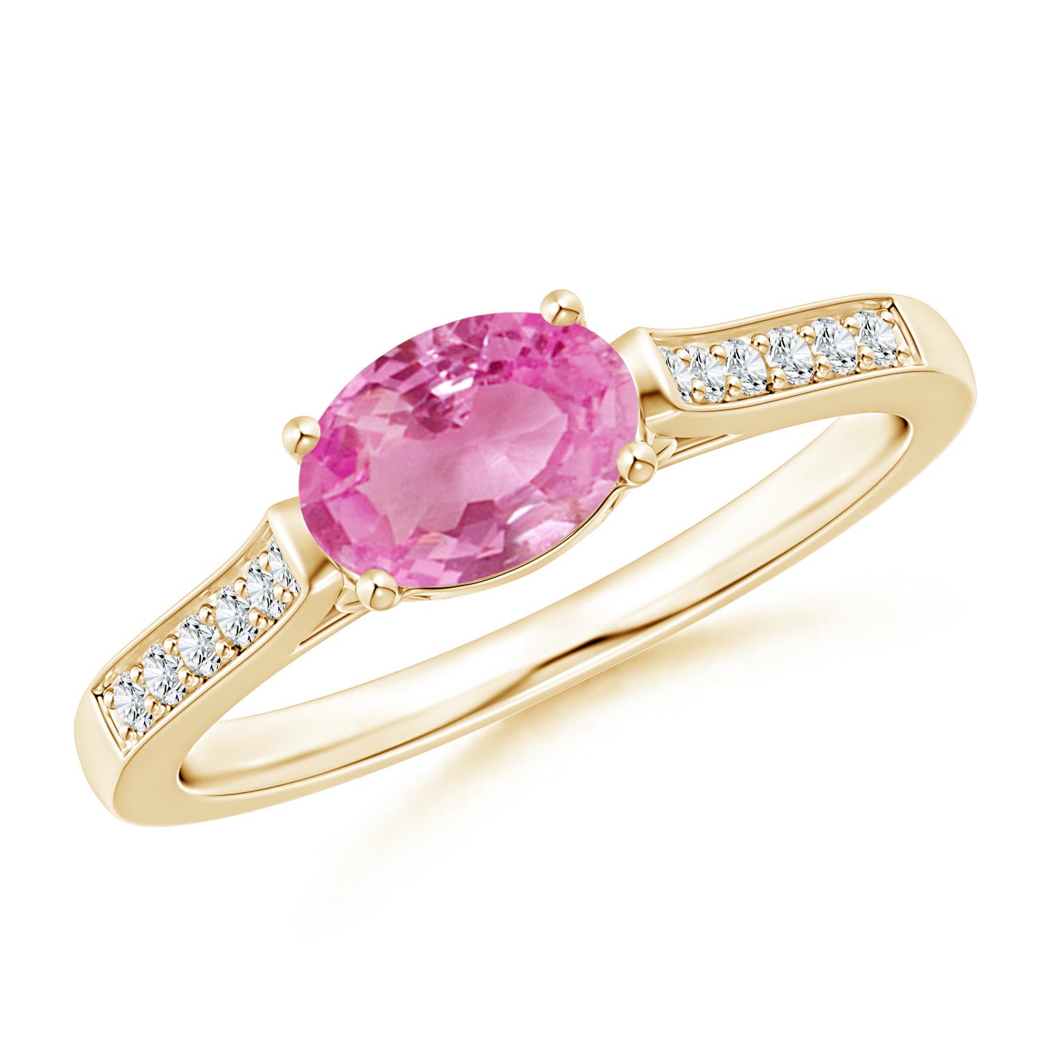 AA - Pink Sapphire / 0.97 CT / 14 KT Yellow Gold