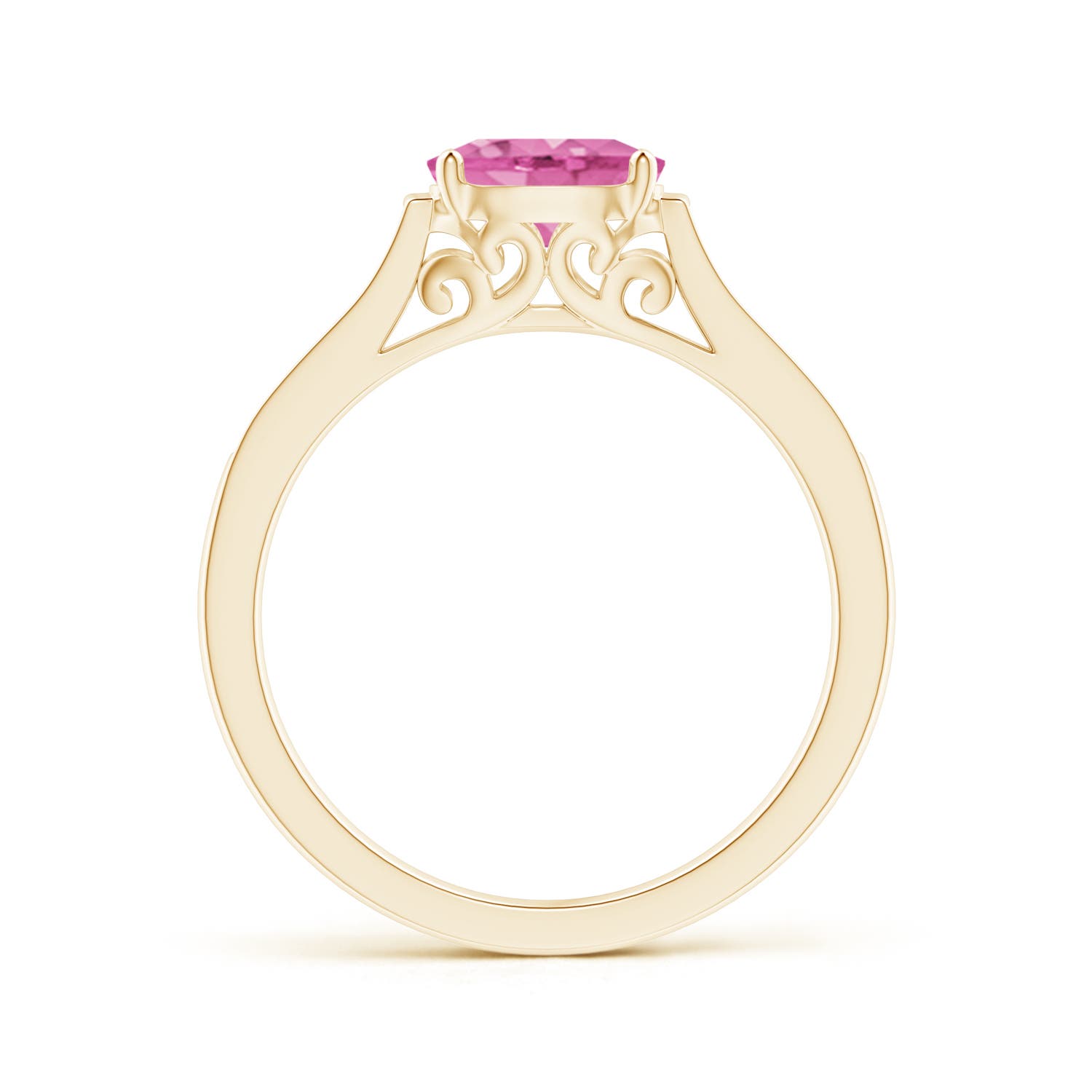 AA - Pink Sapphire / 0.97 CT / 14 KT Yellow Gold