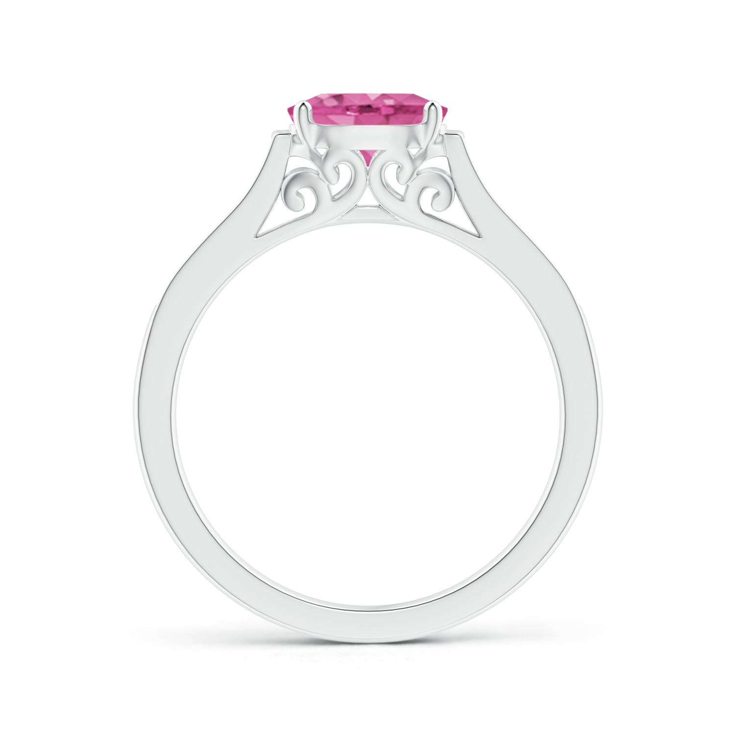 AAA - Pink Sapphire / 0.97 CT / 14 KT White Gold