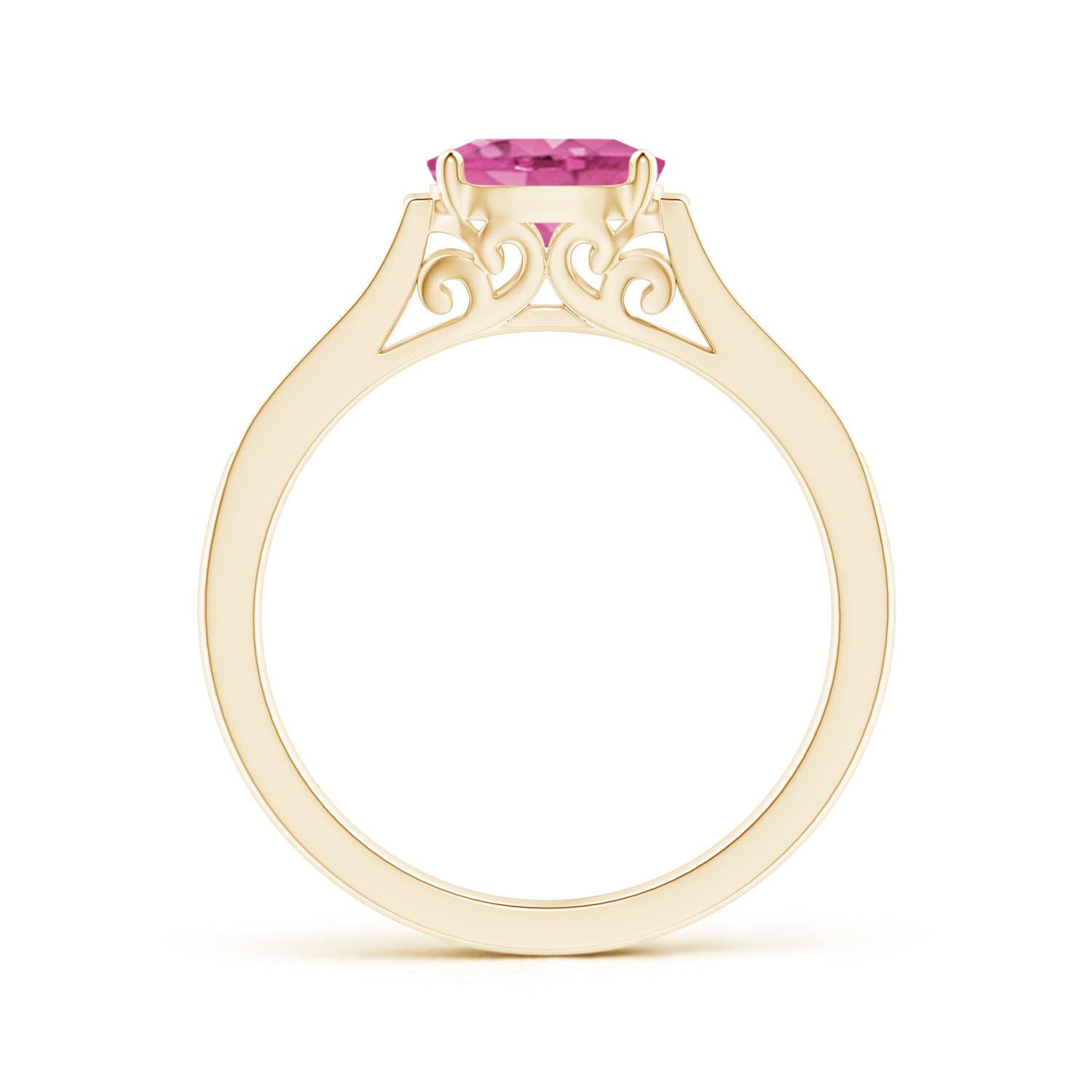 AAA - Pink Sapphire / 0.97 CT / 14 KT Yellow Gold