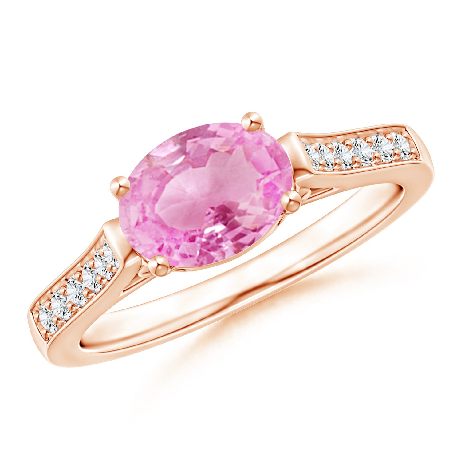 A - Pink Sapphire / 1.59 CT / 14 KT Rose Gold