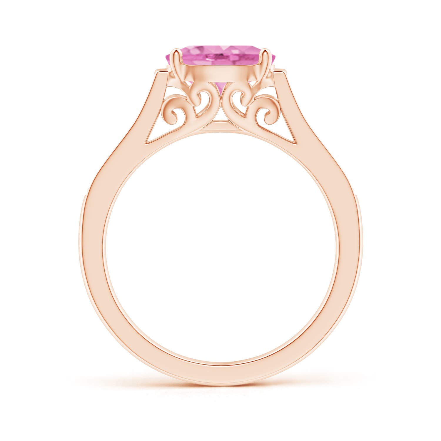 A - Pink Sapphire / 1.59 CT / 14 KT Rose Gold