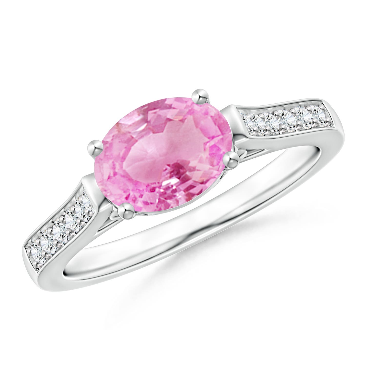 A - Pink Sapphire / 1.59 CT / 14 KT White Gold