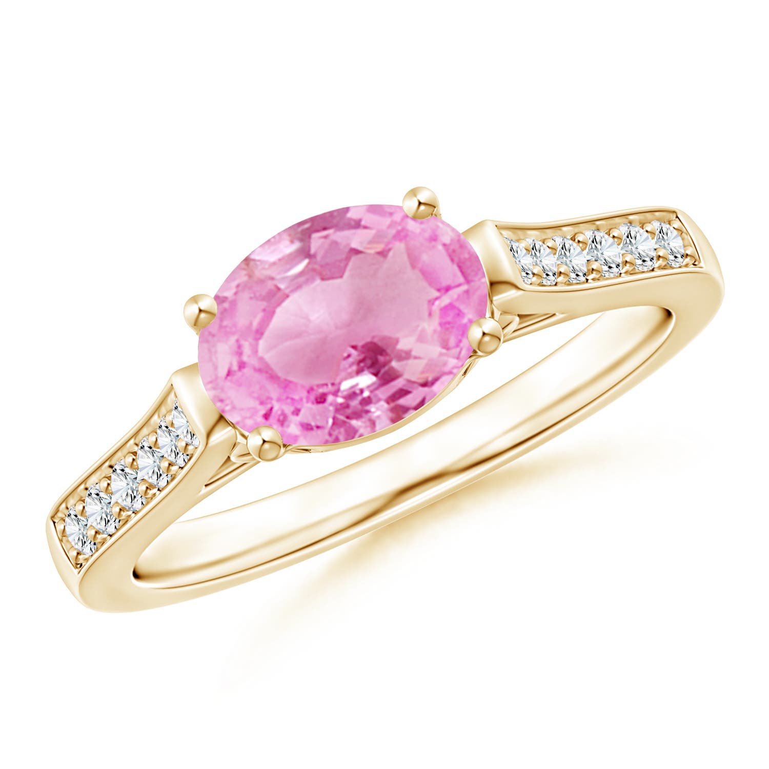 A - Pink Sapphire / 1.59 CT / 14 KT Yellow Gold