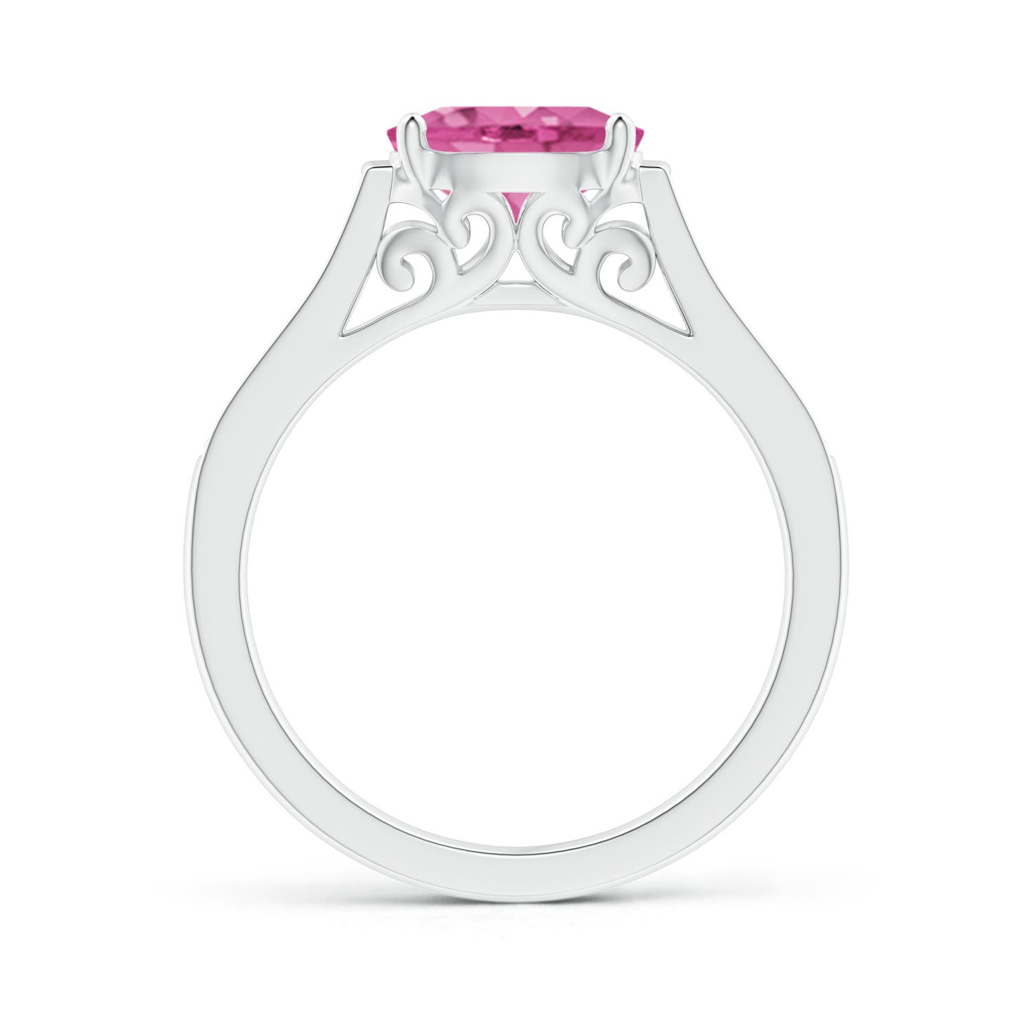 AAA - Pink Sapphire / 1.59 CT / 14 KT White Gold